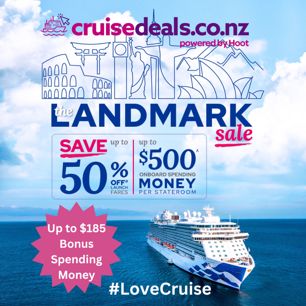 Princess Cruises NZ Landmark Cruise Sale