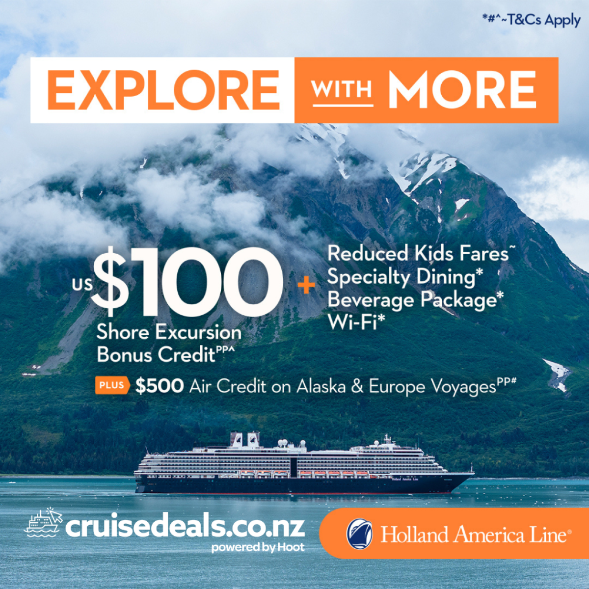 Holland America Europe & Alaska Cruise Bonus Offers