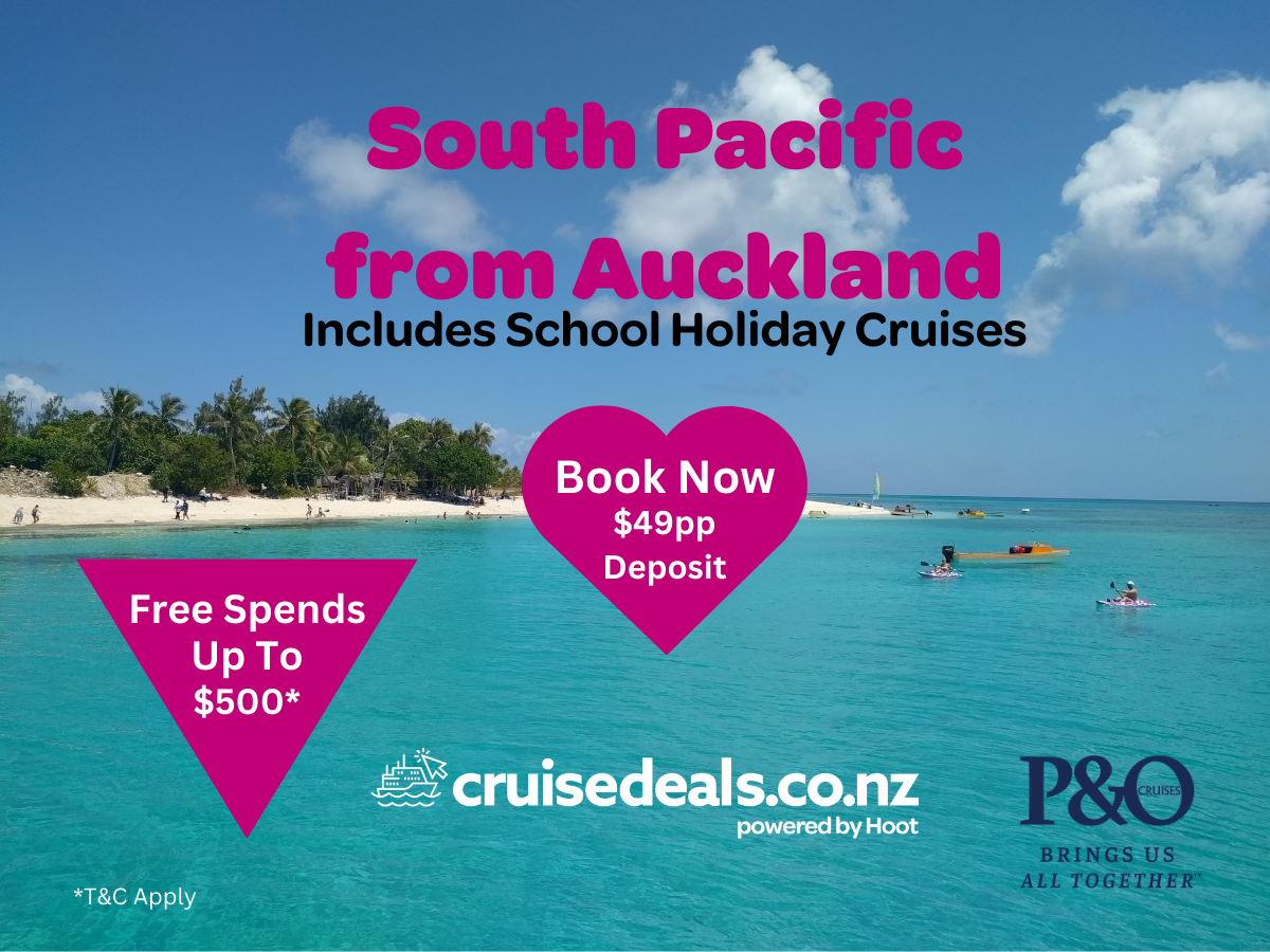 South Pacific Cruises with Free Spending Money & $49 Deposits 