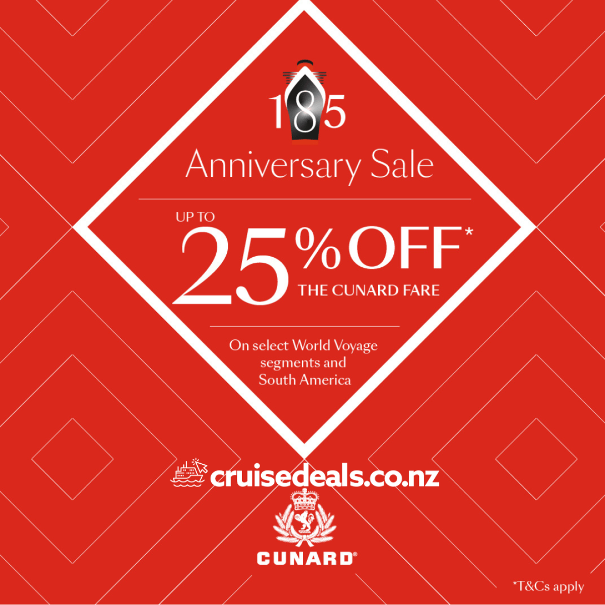 How to Save up to 25% Off Cunard World Cruise sectors