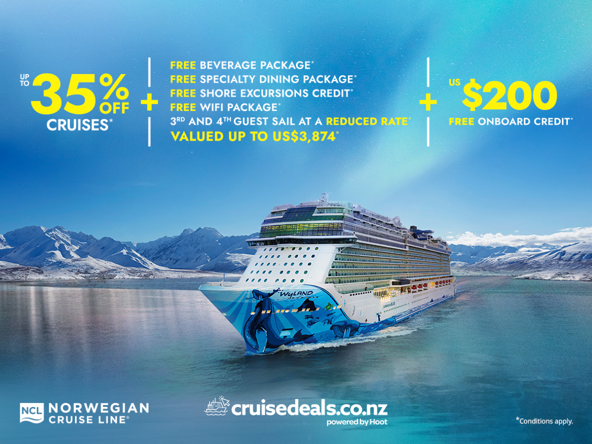 Up to 35% Off, FREE Beverage Package, FREE Wi-Fi & more PLUS US$200 Onboard Credit on NCL!
