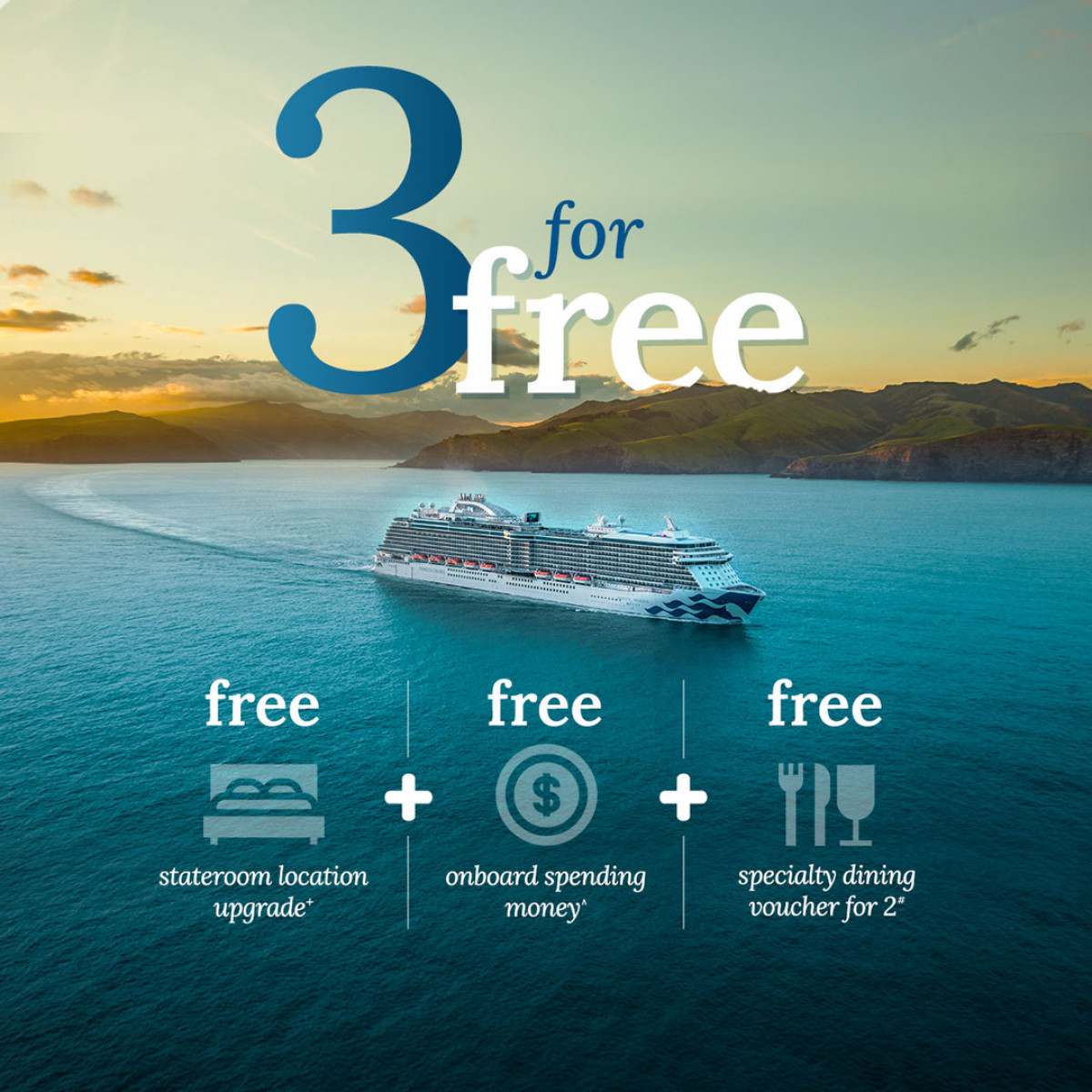 Princess Cruises 3 For Free Cruise Sale