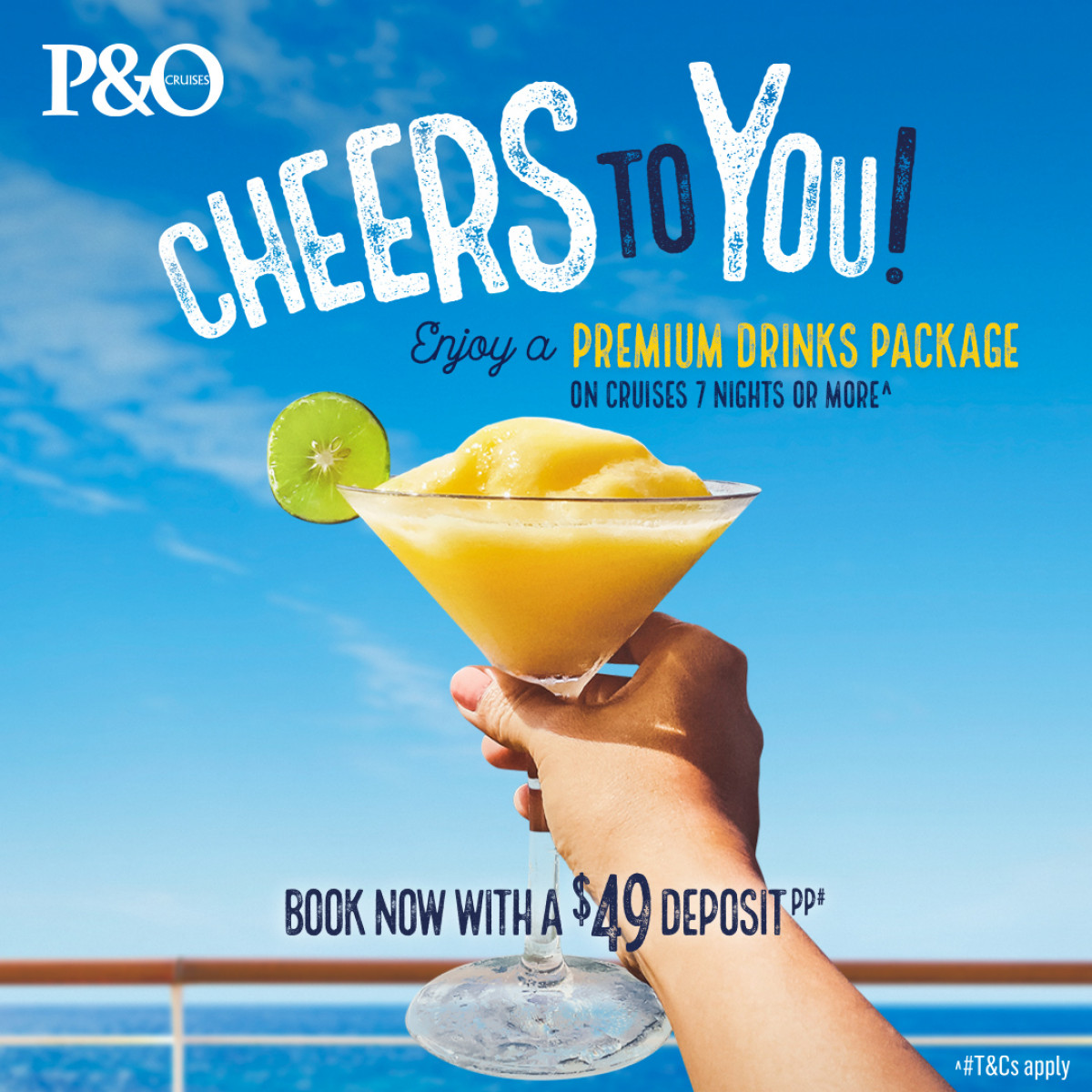 Cheers to You P&O Cruises Free Drinks Promotion 