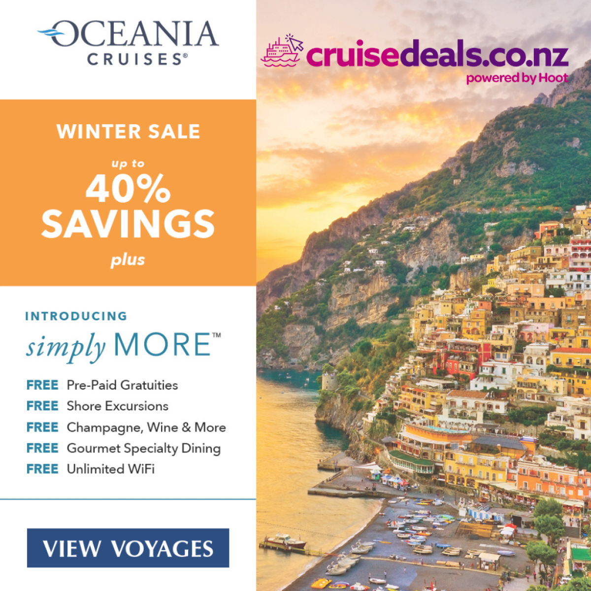 Save 40% Off Oceania Cruises PLUS Simply More Bonus Offers