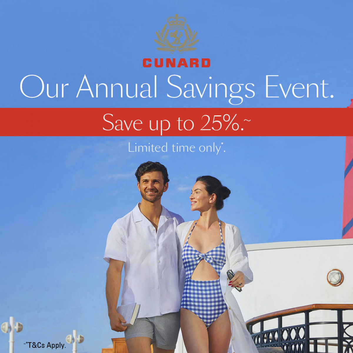 Save up to 25% off Cunard launch fares