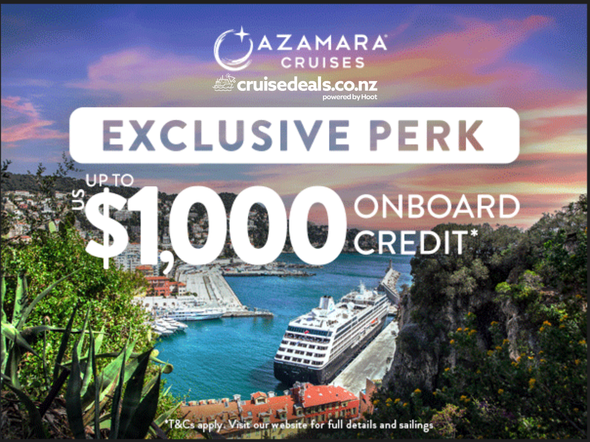 Up to US$1000 Onboard Credit with Azamara!