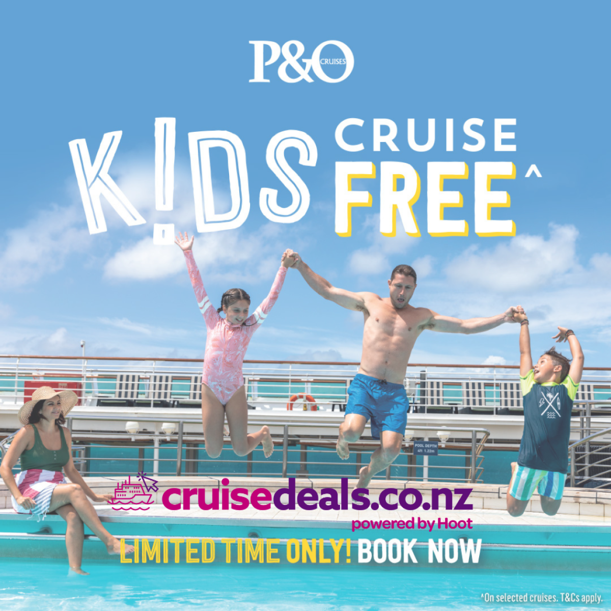 P&O Cruises from Auckland Kids Cruise Free