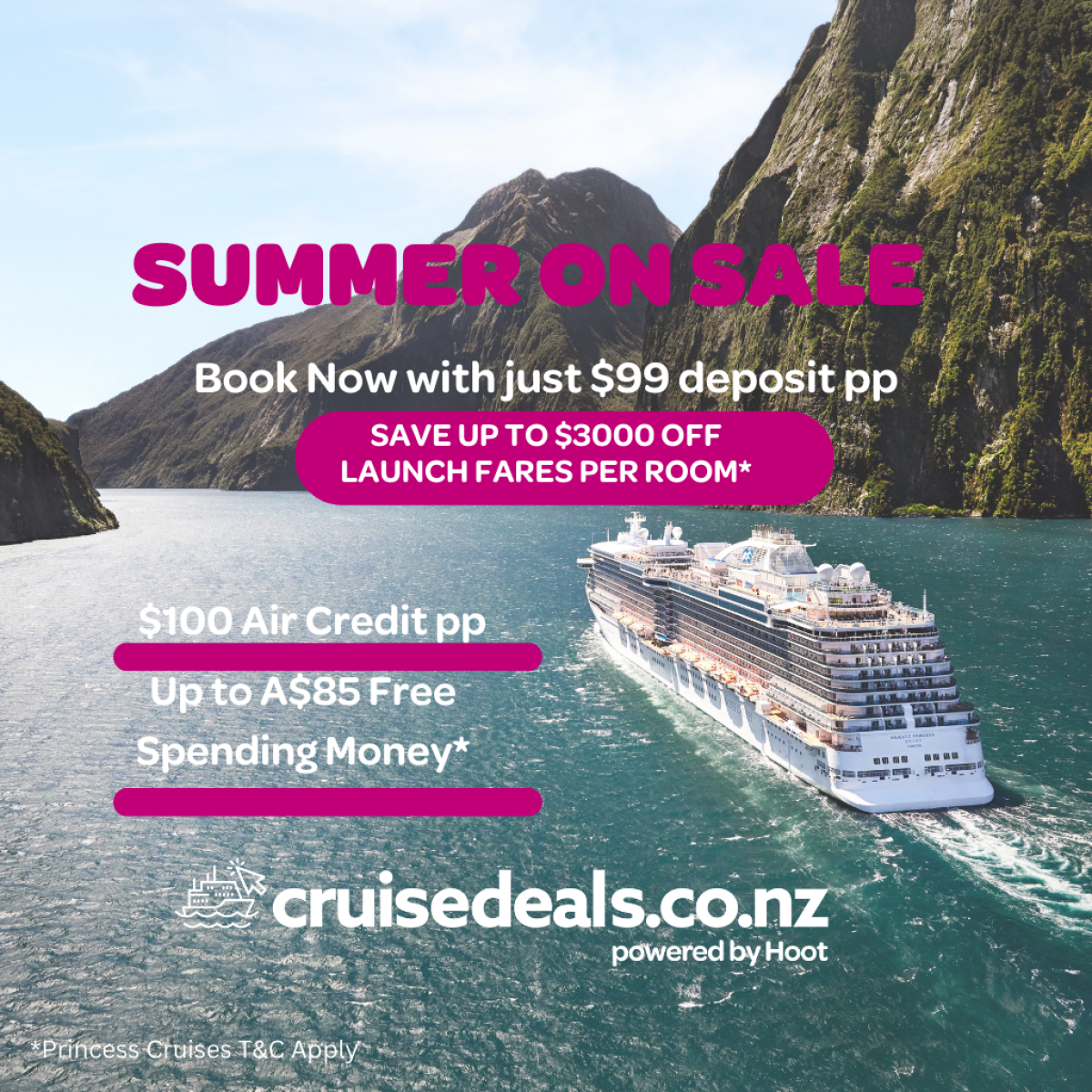 Princess Cruises Summer Savings 