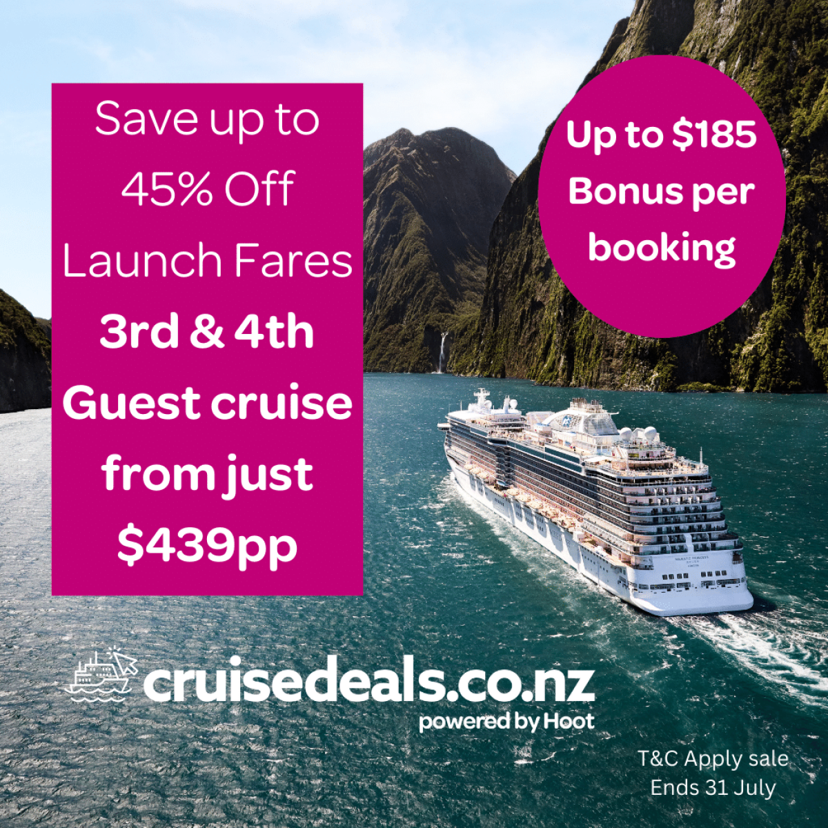 Early Bird Sale - Save up to 45% Off Princess Cruises in 2024