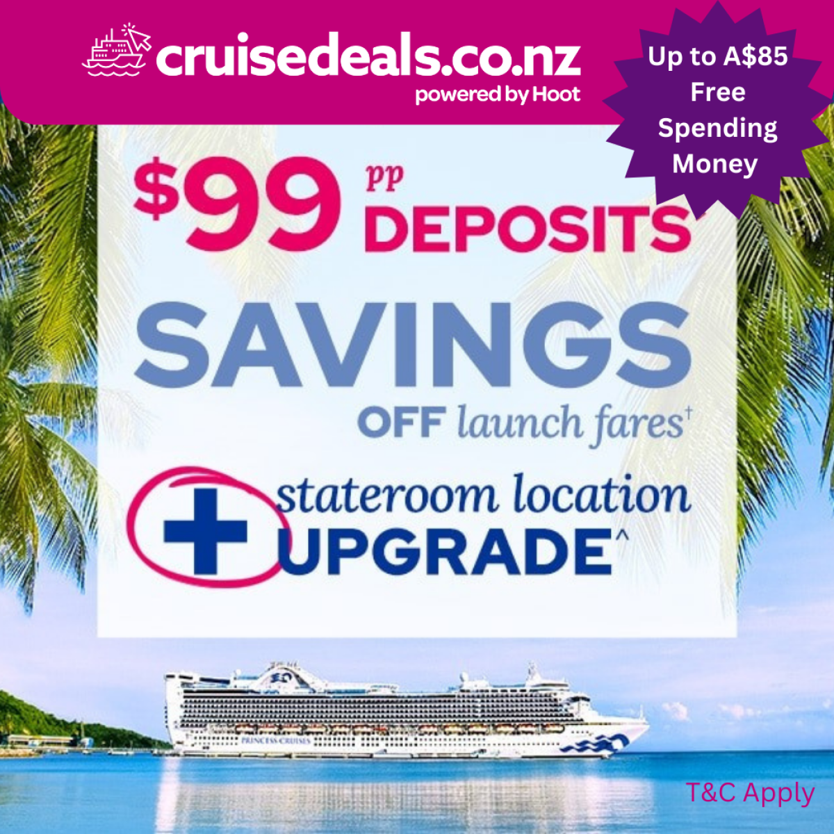 Princess Cruises Kiwi Summer Sale
