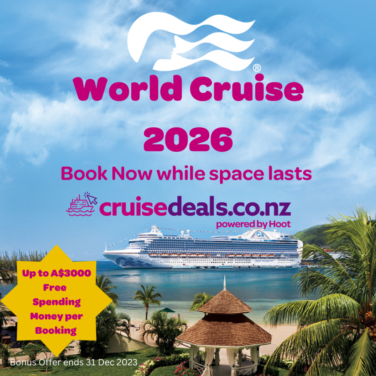 Princess Cruises World Cruise 2026 Discounts