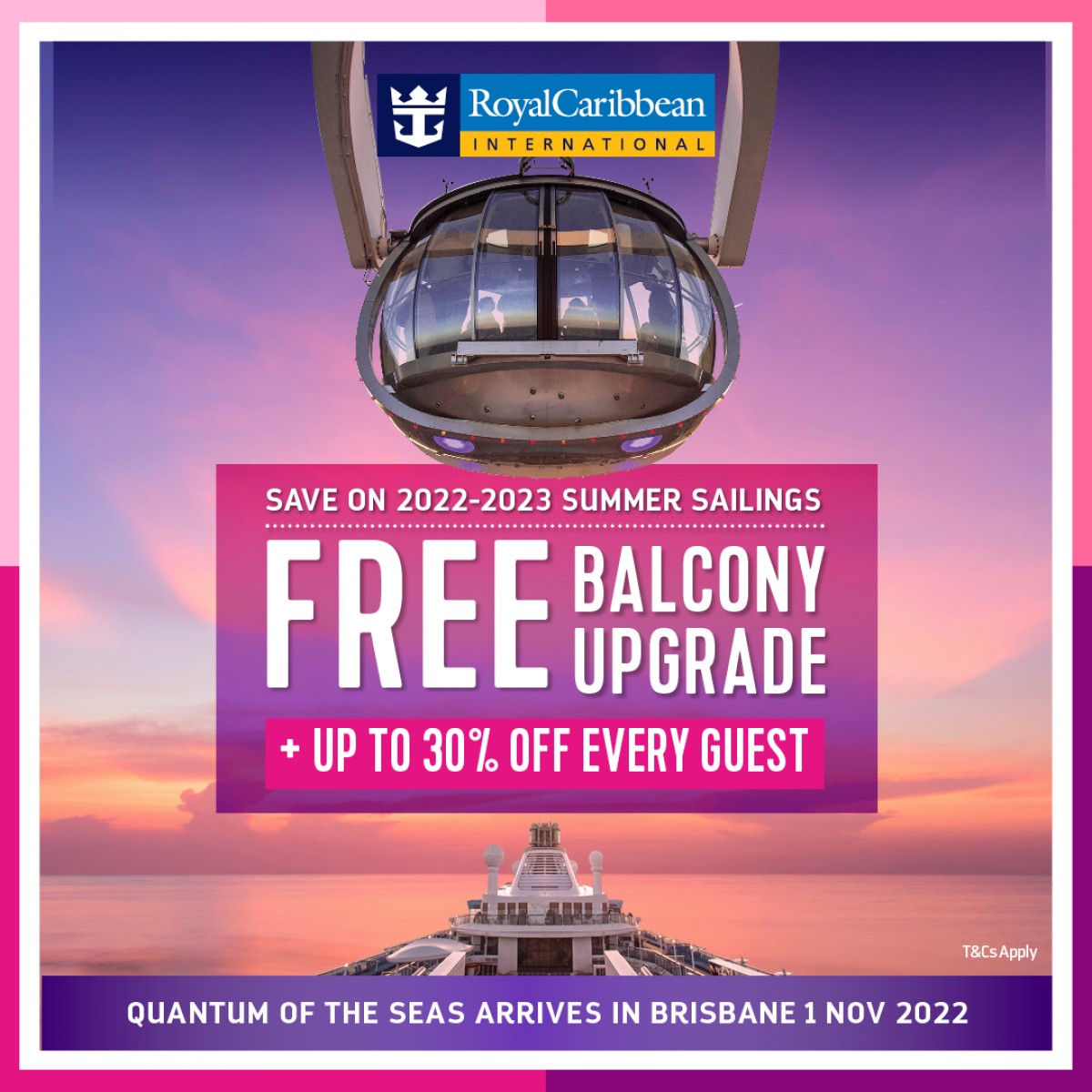 cruise deals with free balcony upgrade