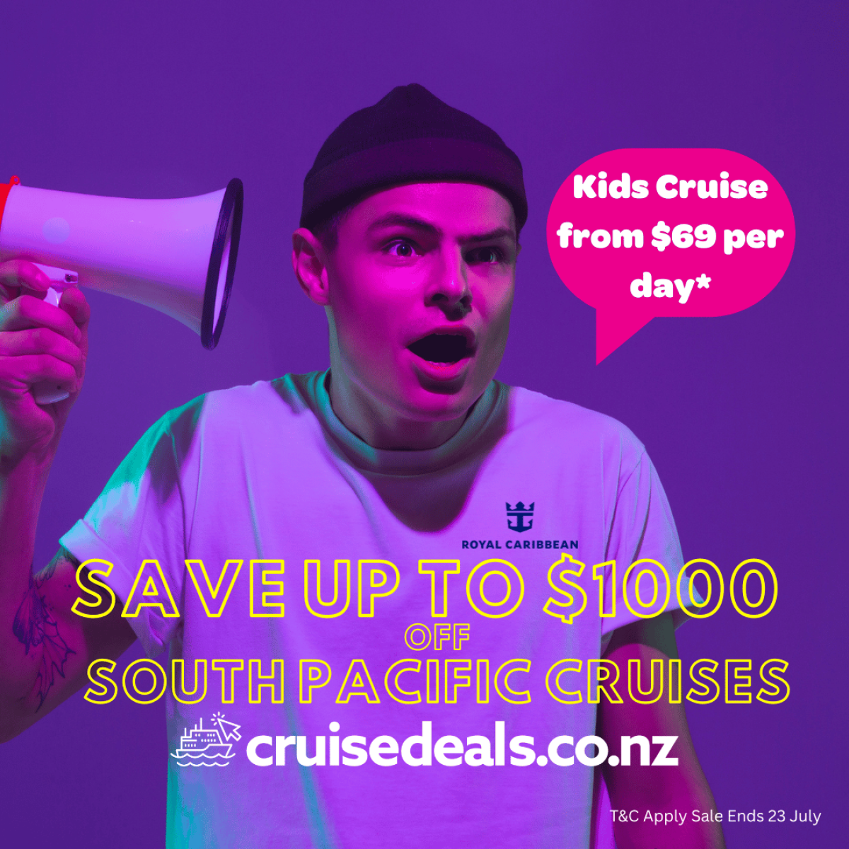 Kids Cruise from $69 per day PLUS Instant Bonus Savings on Royal Caribbean local cruises
