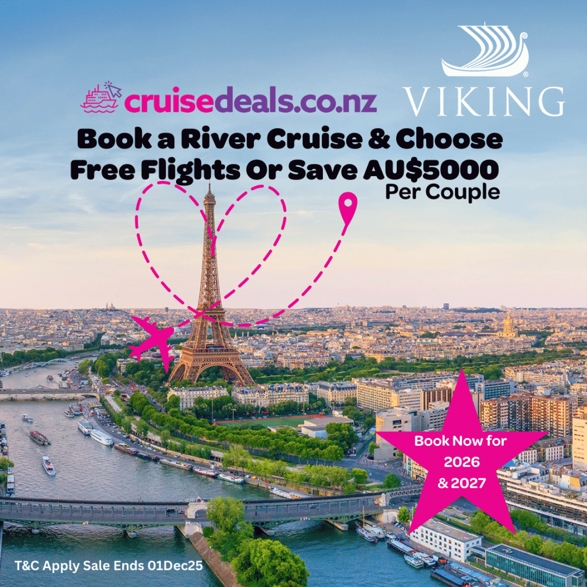 Fly Free with Viking River Cruises