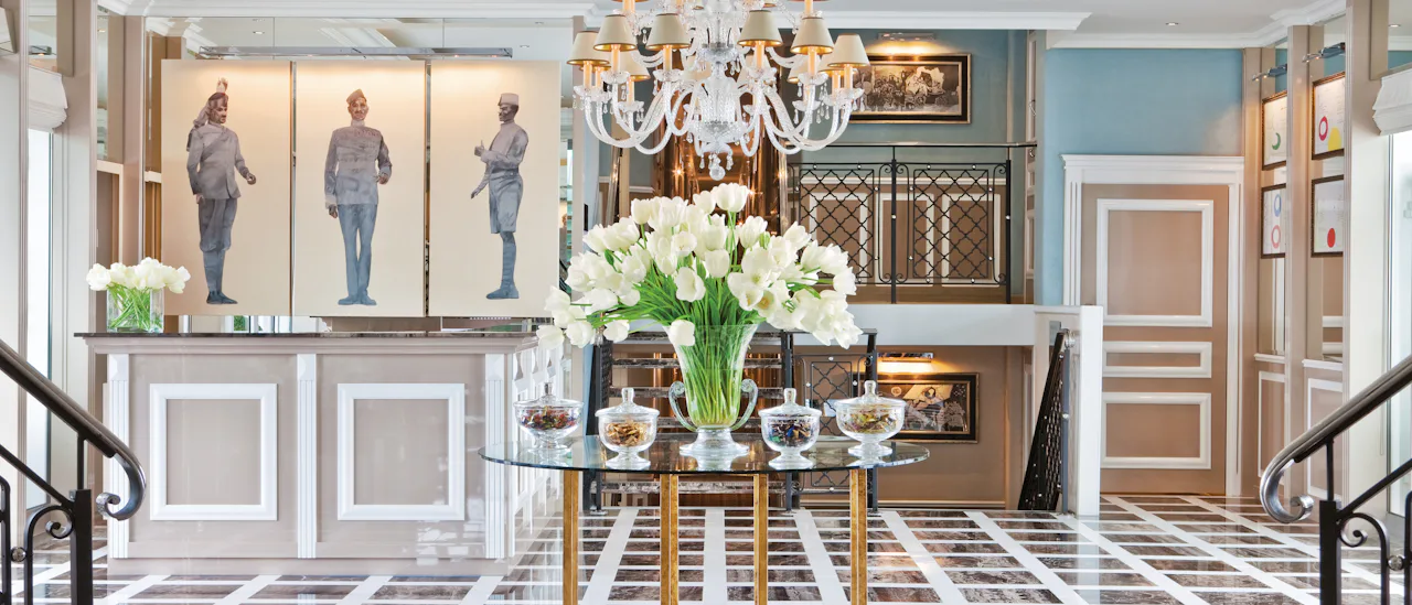 You are welcomed aboard through an impressive lobby