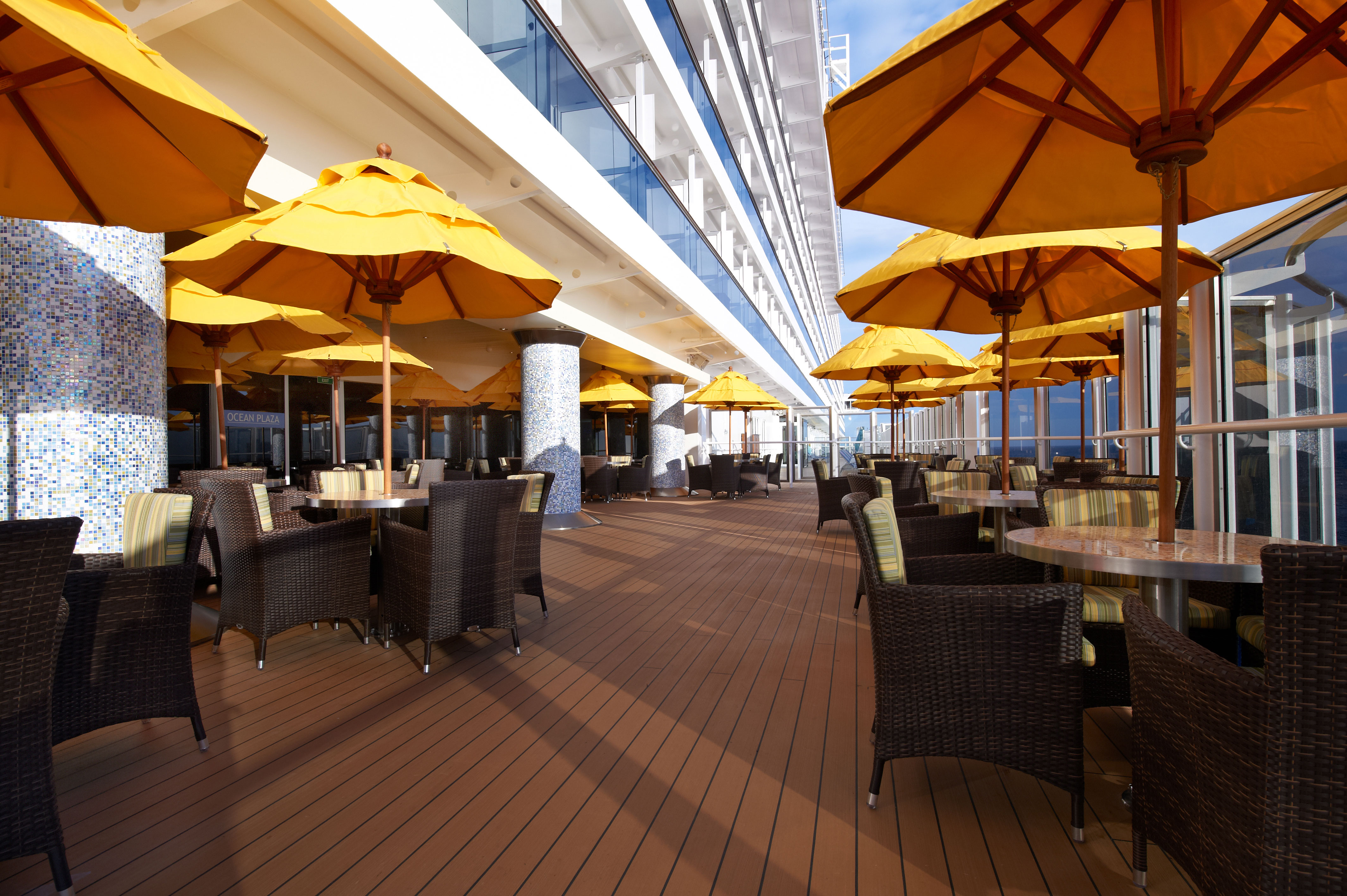 Outdoor seating offering balmy meals