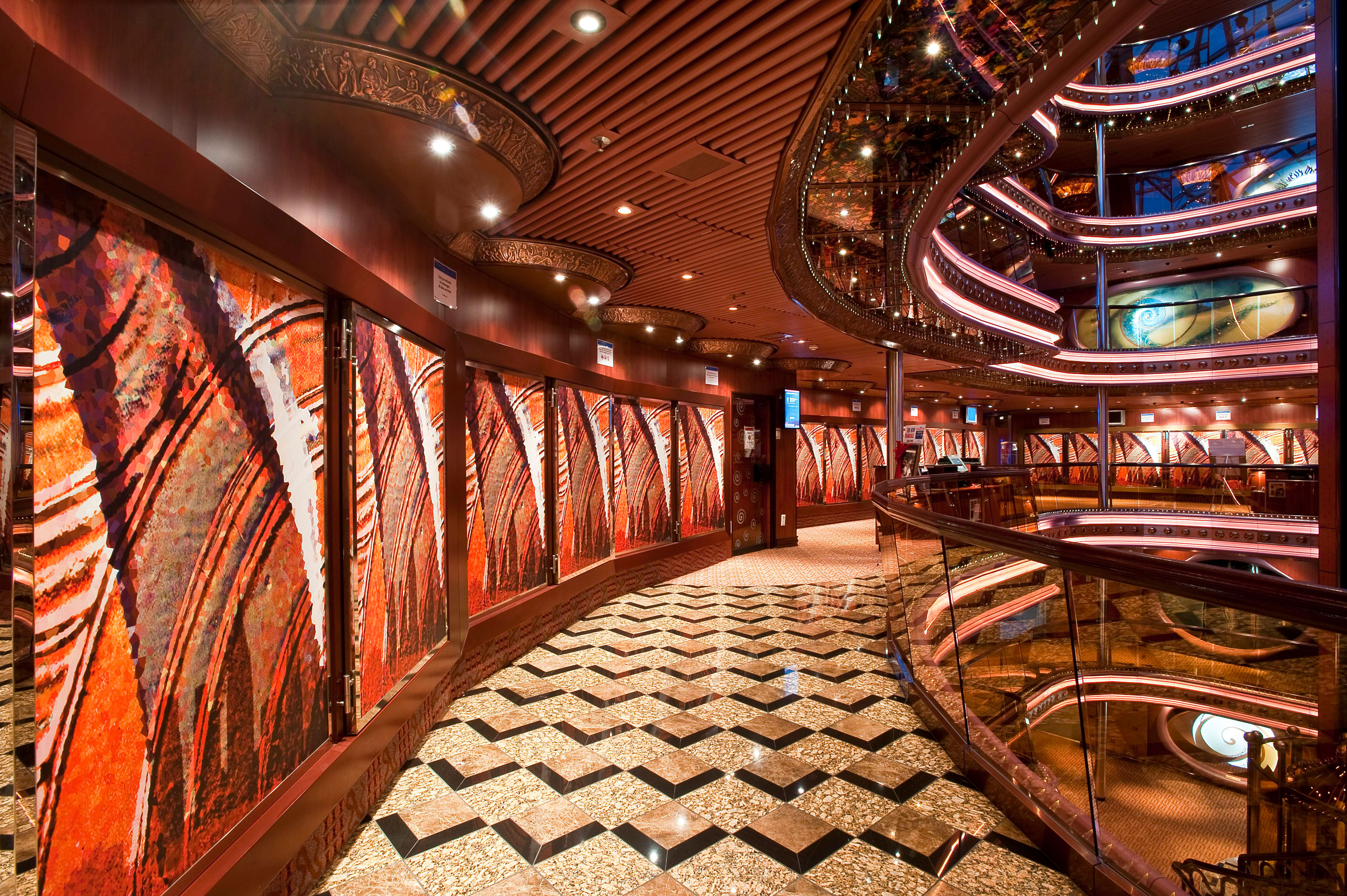 The atrium – the heart of the ship