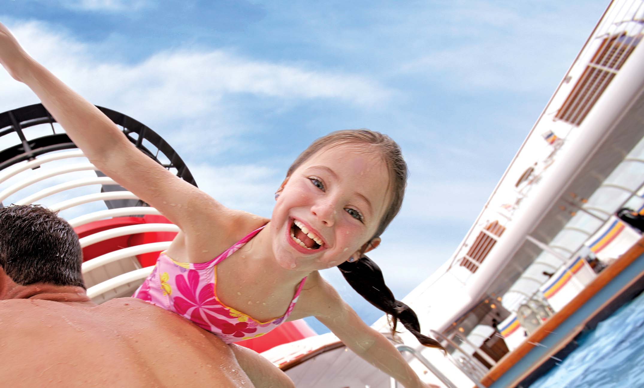Fun in the pool all days at sea