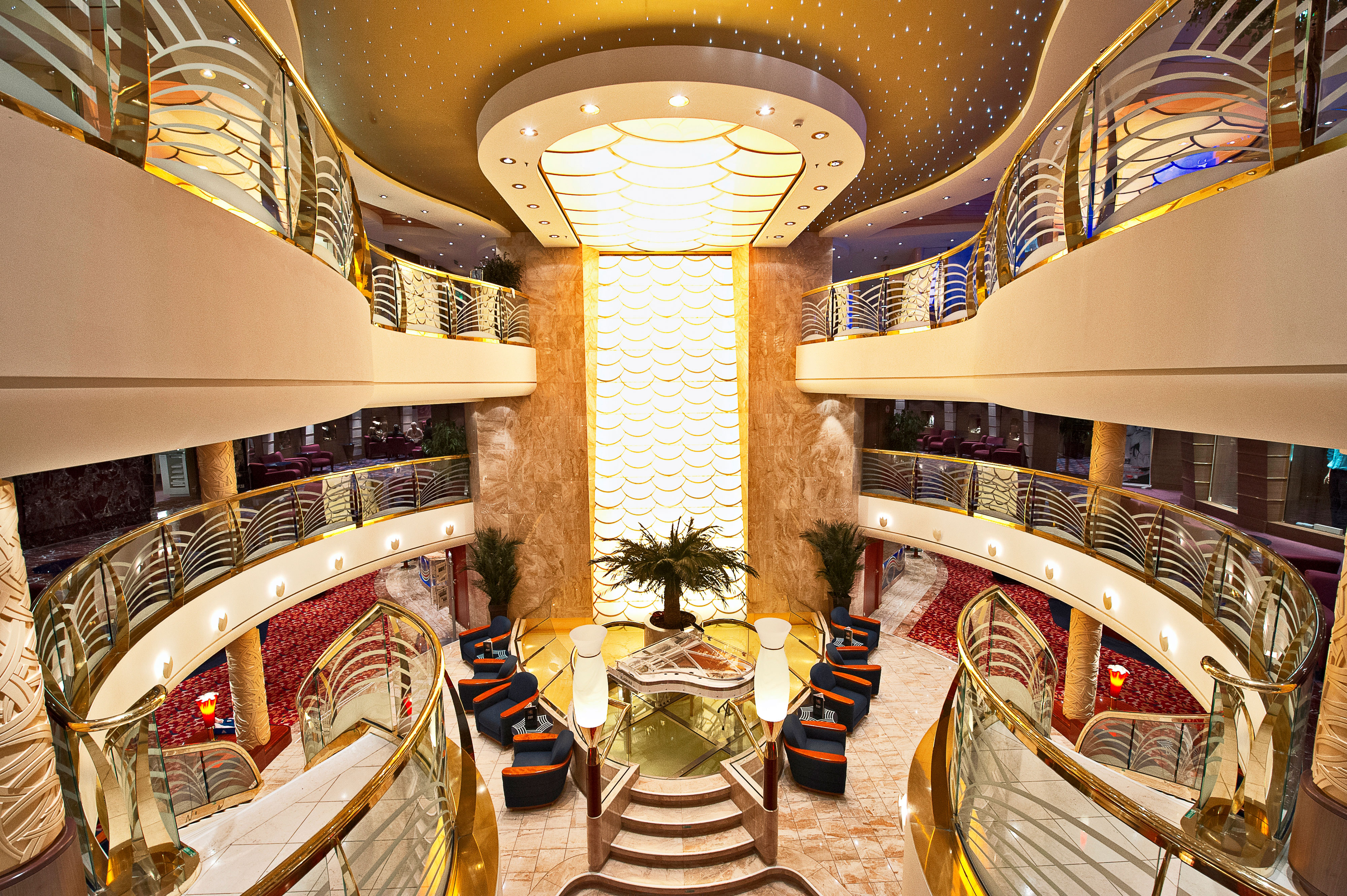 The atrium – the heart of the ship