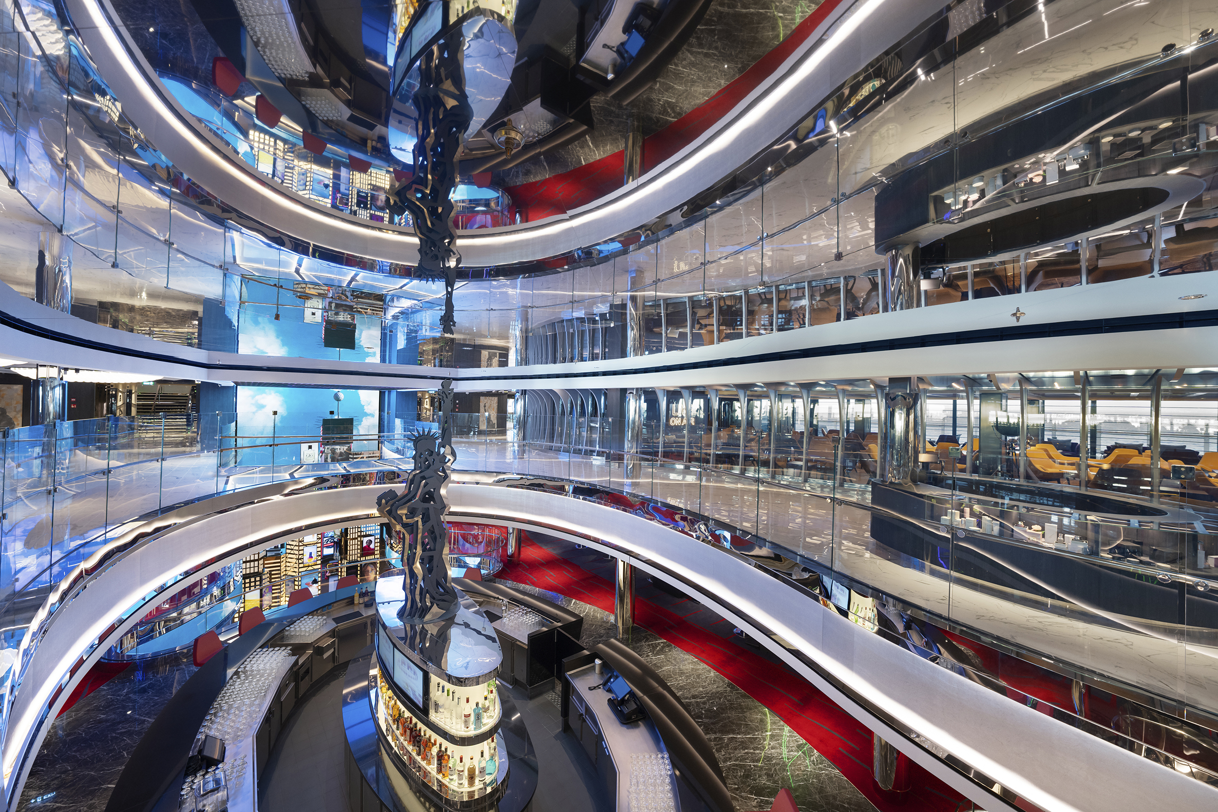 The design features, public areas and venue names are inspired by the metropolitan New York City