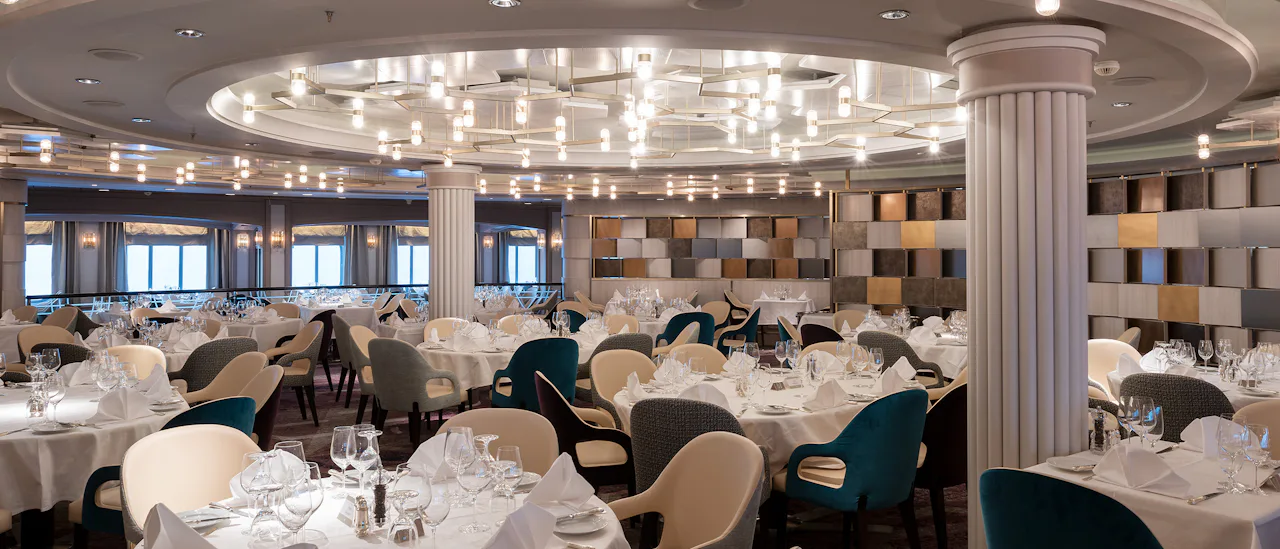 Dining in the main restaurant Waterside
