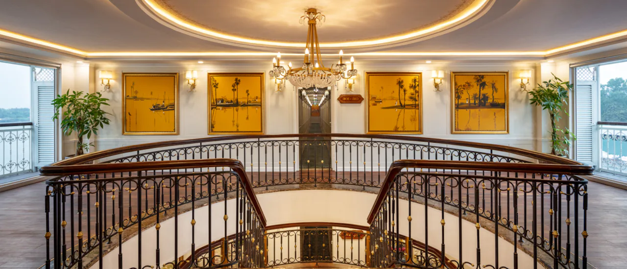 The ship features artwork inspired by the landscapes of Vietnam and Cambodia