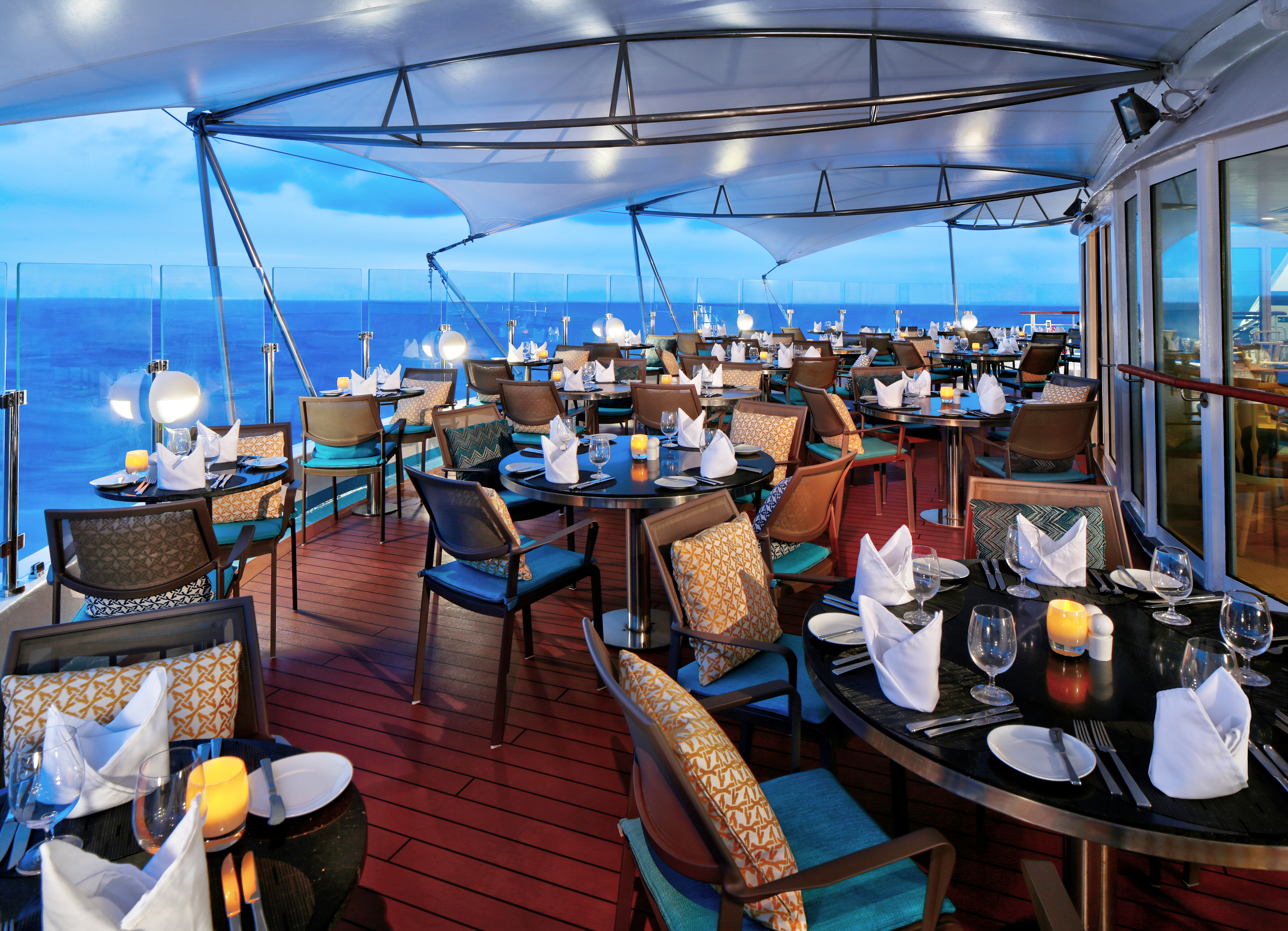 Candles offers a unique dining experience with table service under the stars.