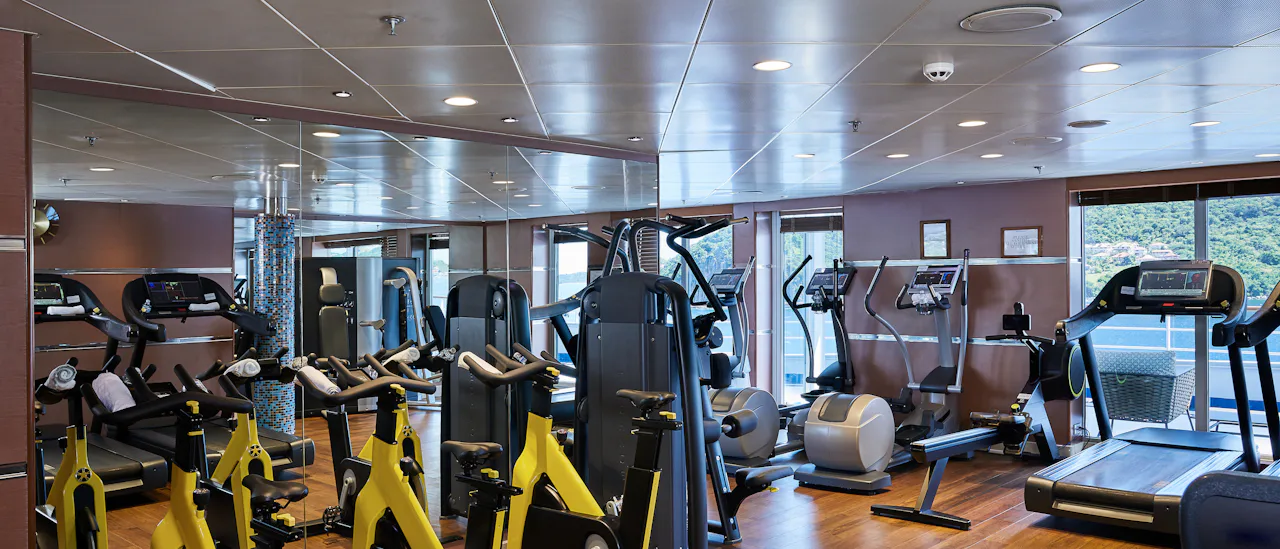 Exercise with sea views at the gym