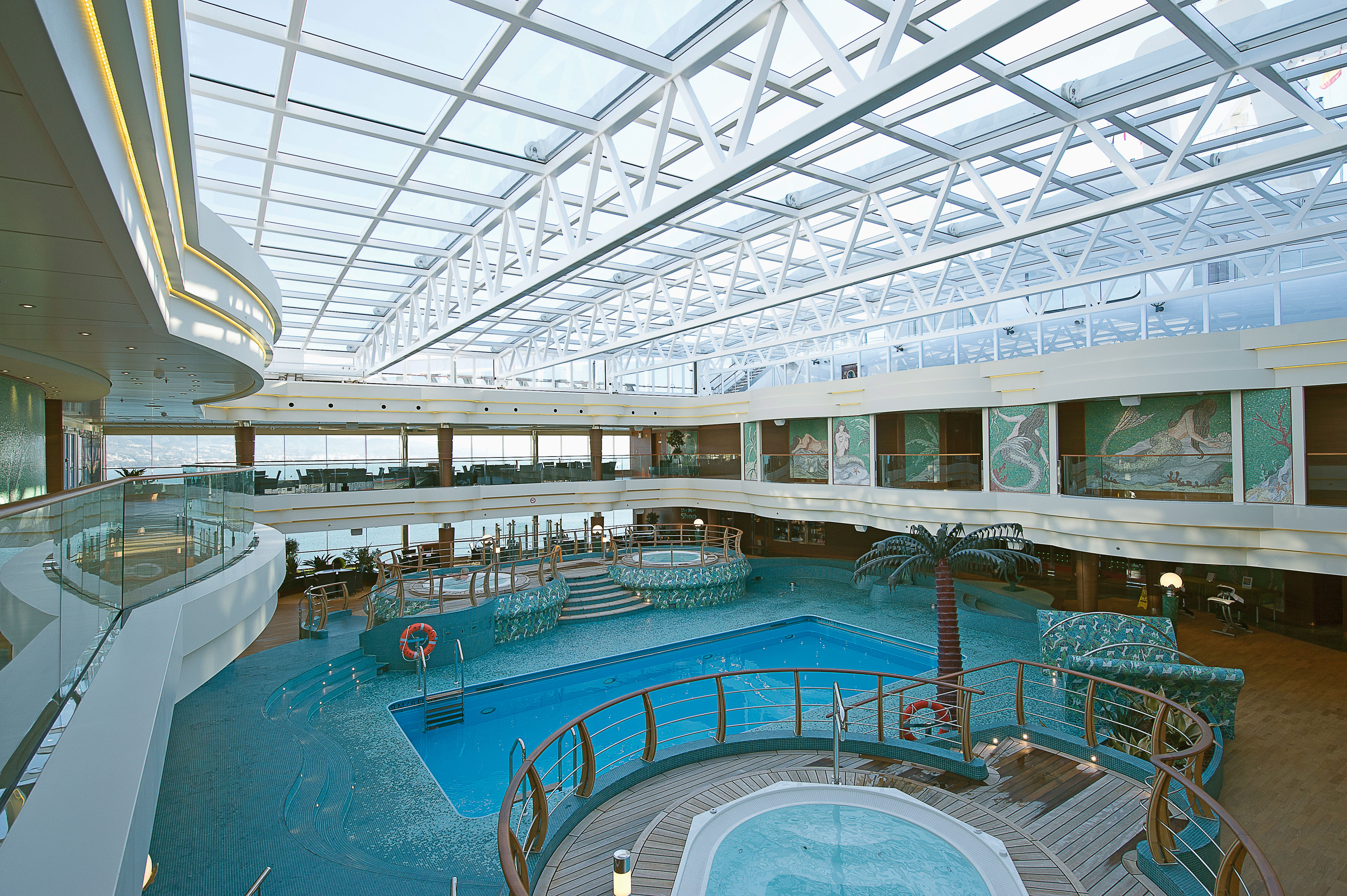 The pool with retractable roof
