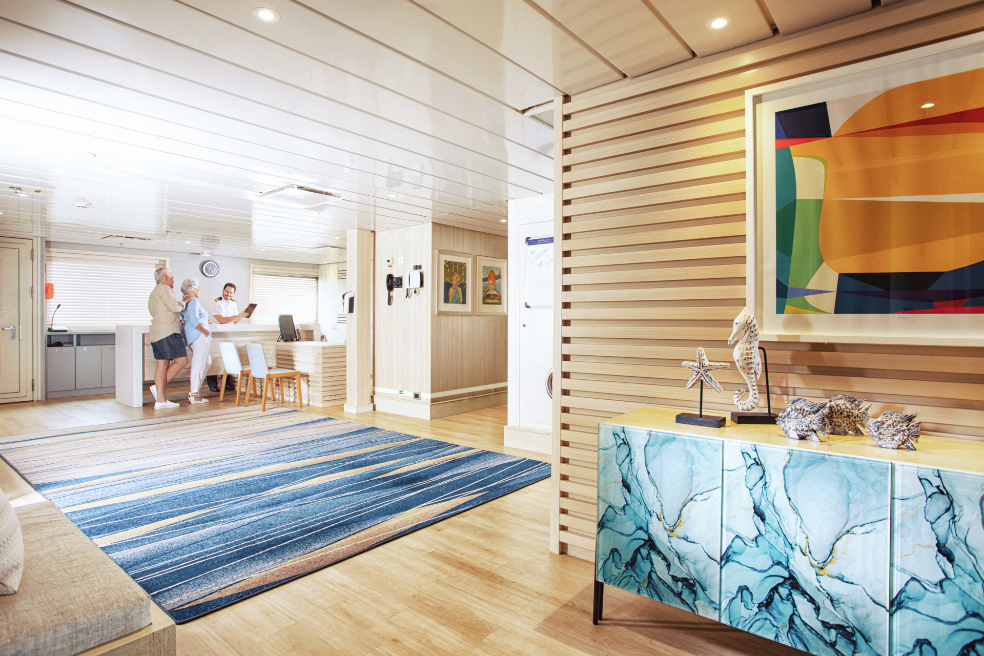 The reception - here you will find daily program and other valuable information on the expedition experience