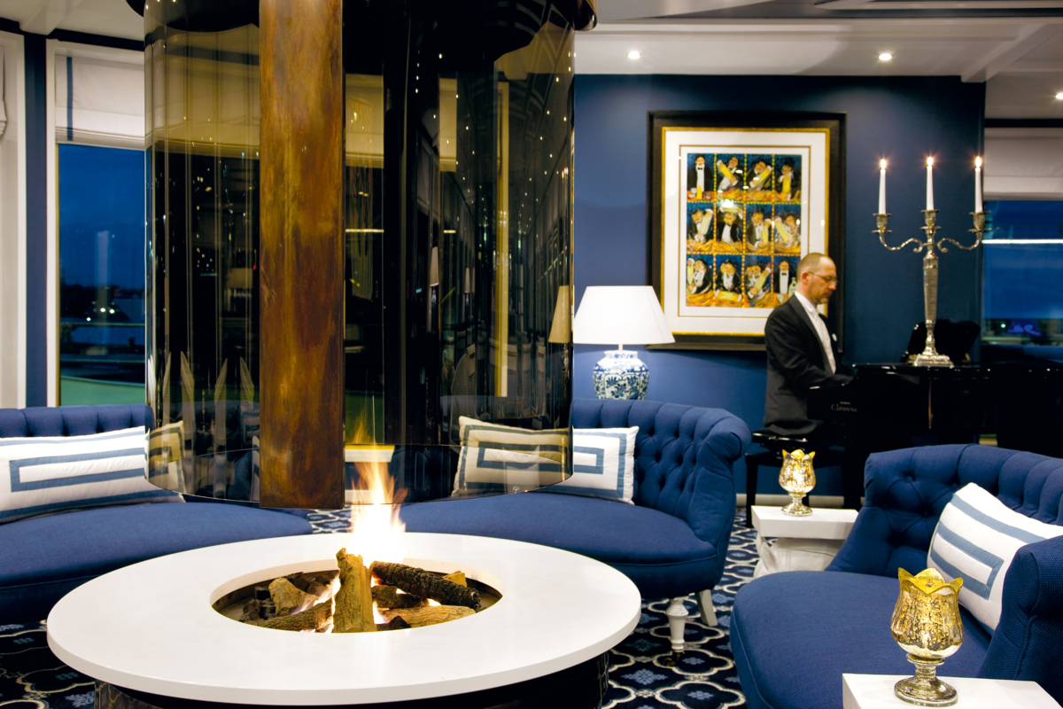 Main Lounge with a fireplace
