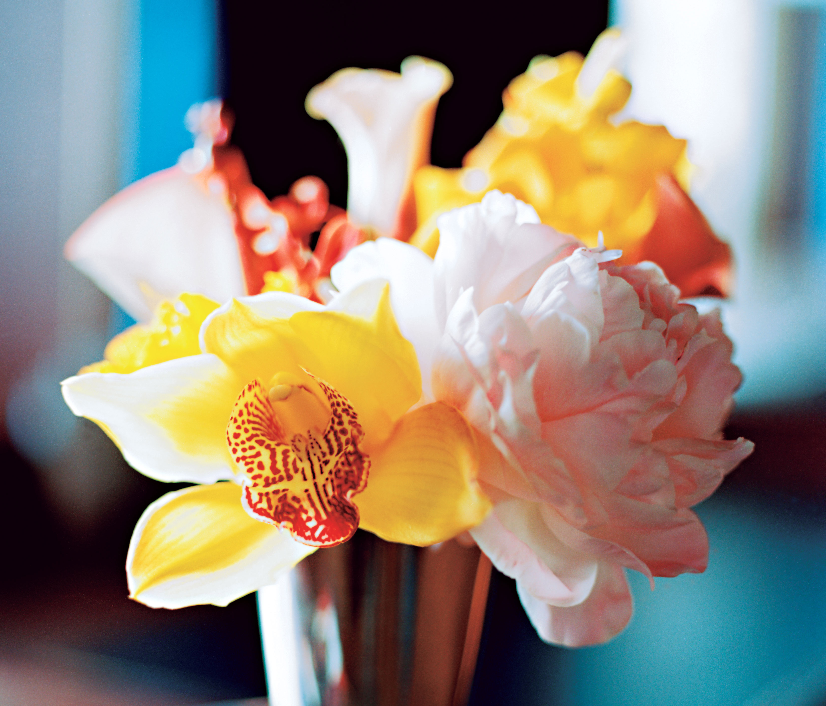 A florist decorates the lounges, bars and restaurants with fresh flowers