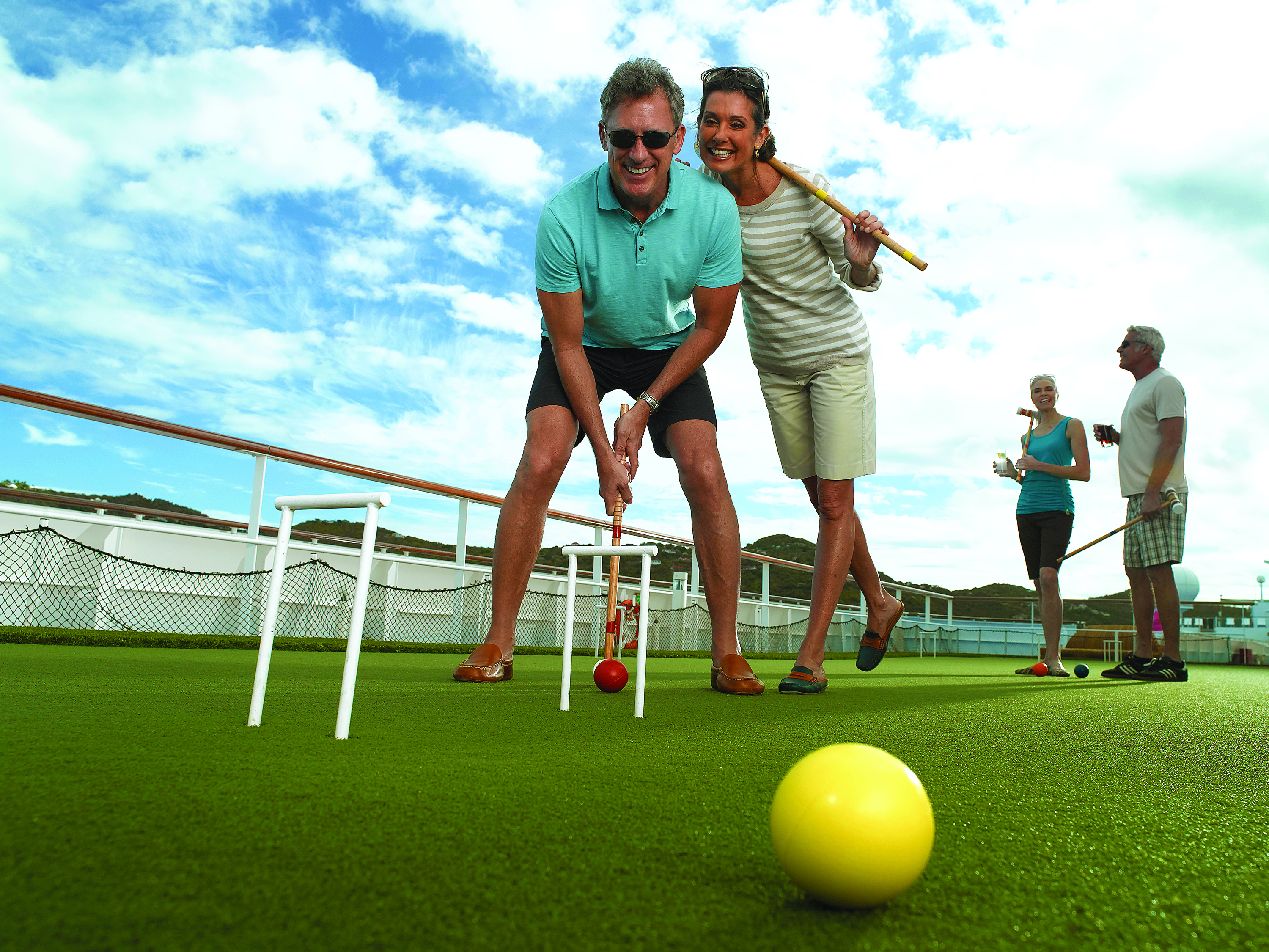Play croquet on board