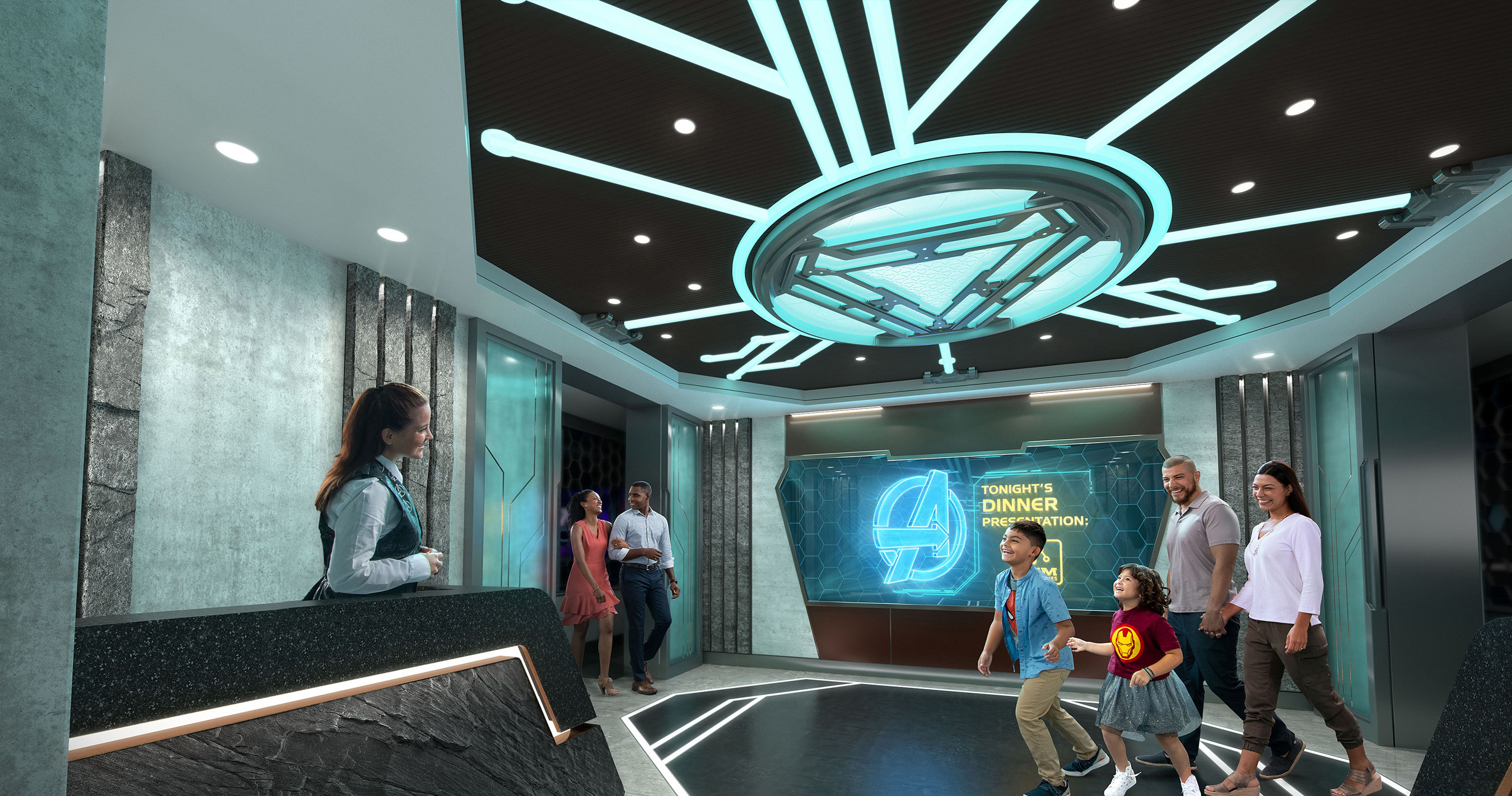 Family dining at Worlds of Marvel