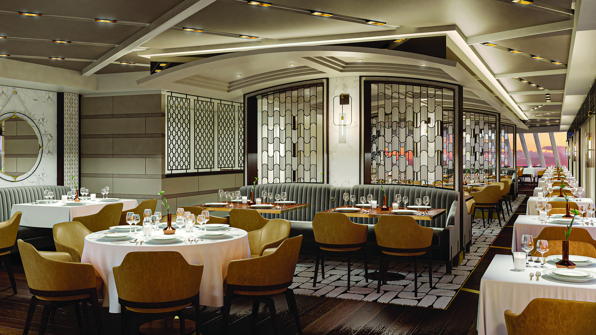 Restaurant Toscana celebrates the passion of Italian cooking, served on specially designed Versace porcelain