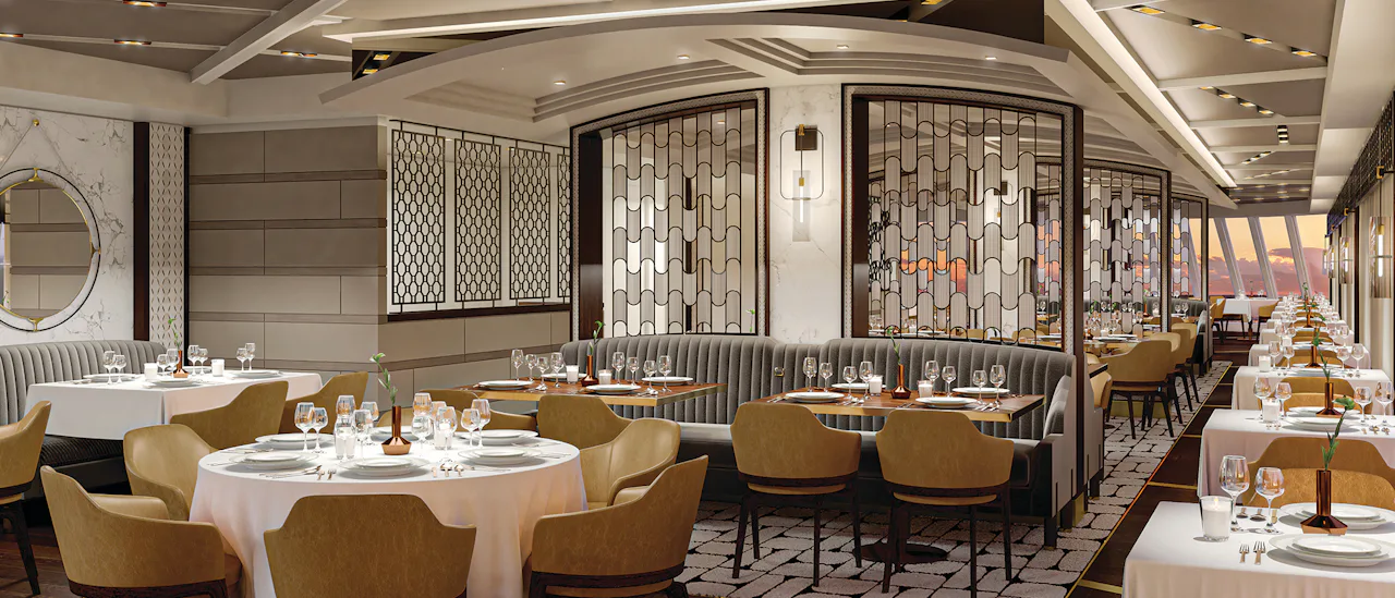 Restaurant Toscana celebrates the passion of Italian cooking, served on specially designed Versace porcelain