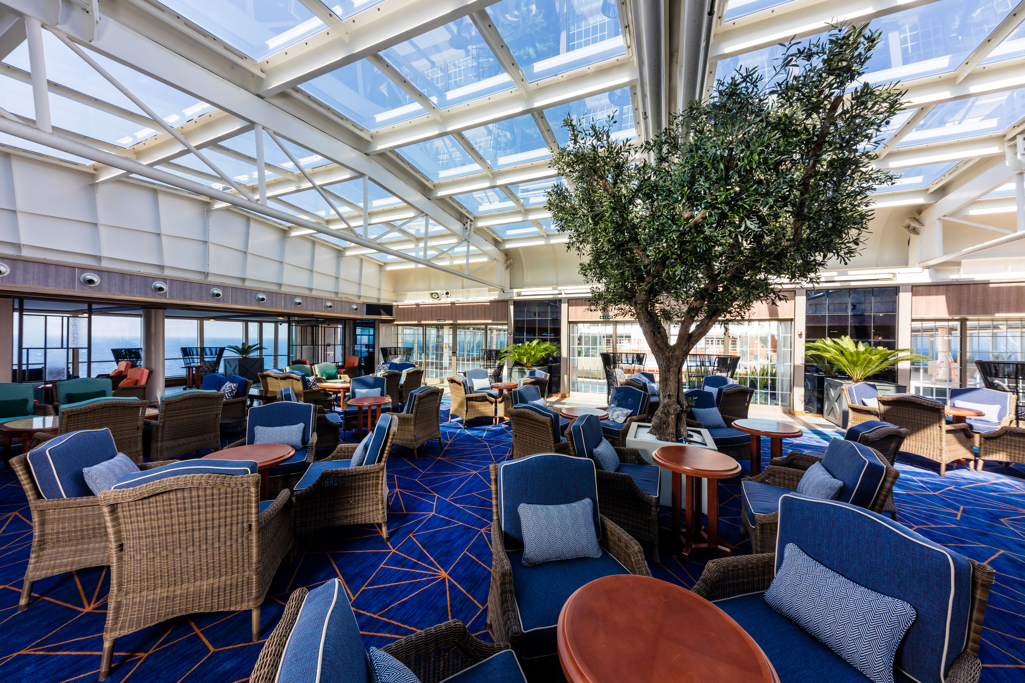 Enjoy a snack in the winter garden