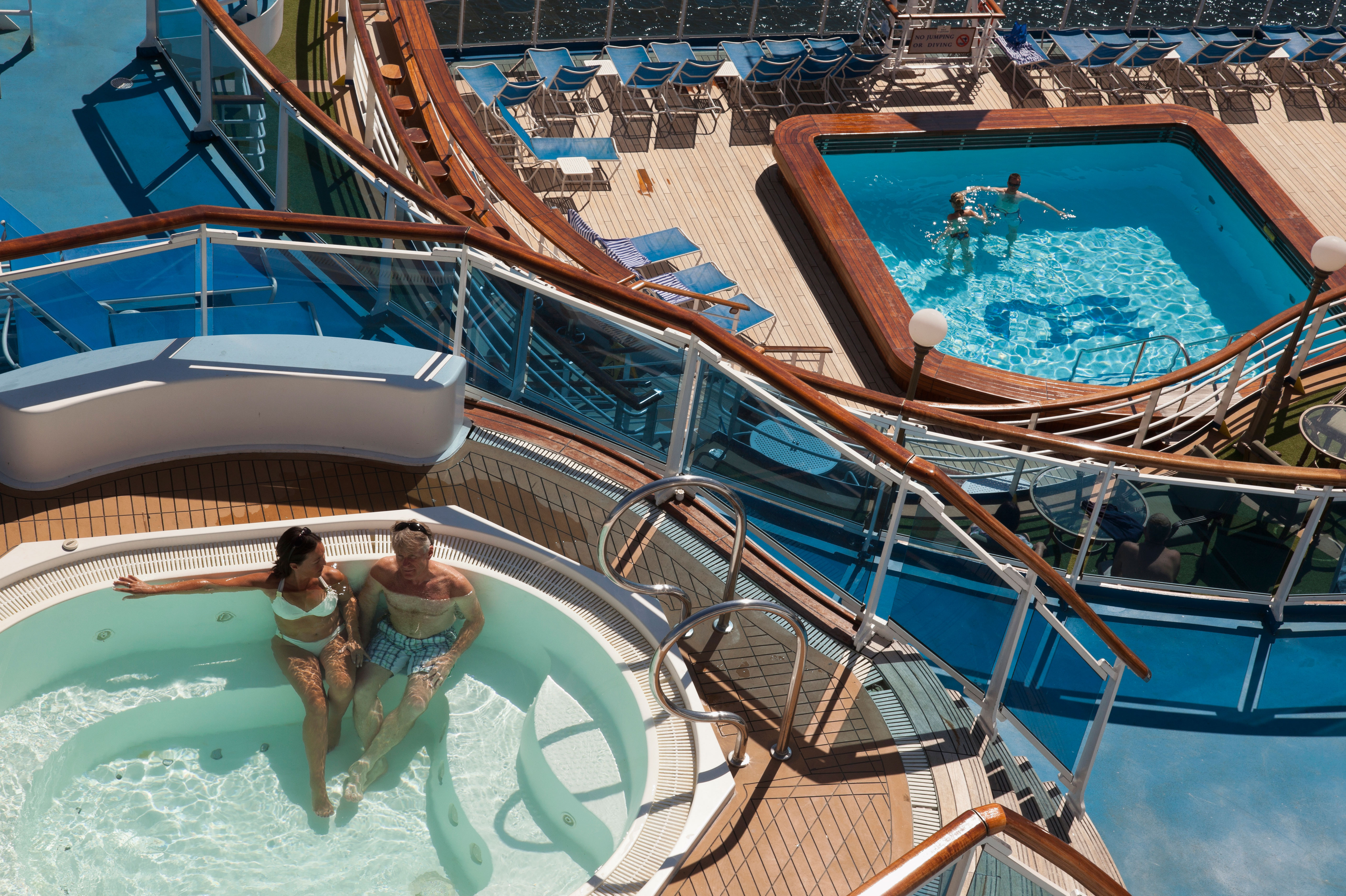 Step into the jacuzzi