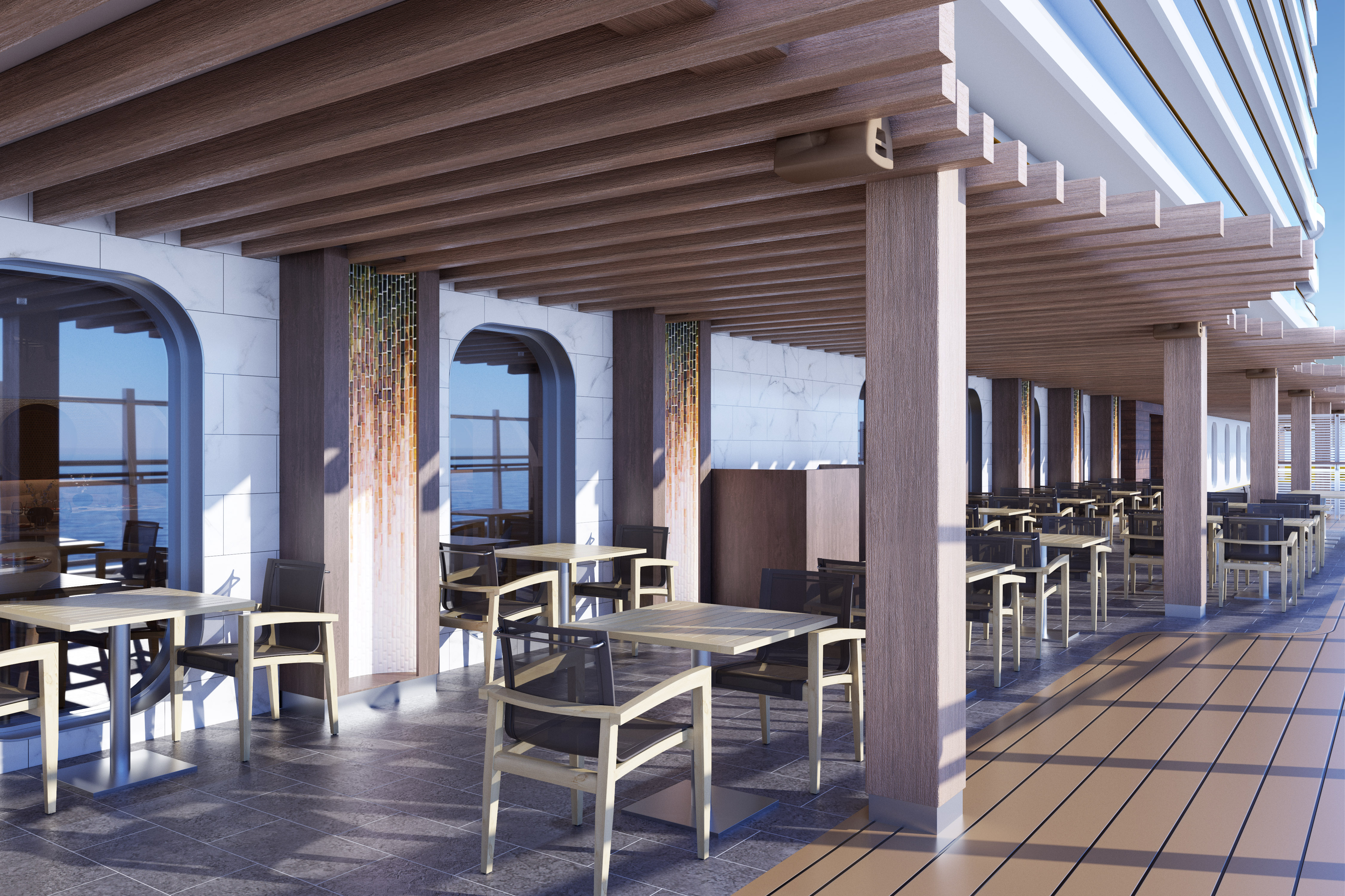 Spend time at one of Ocean Boulevard´s range of bars and outdoor restaurants