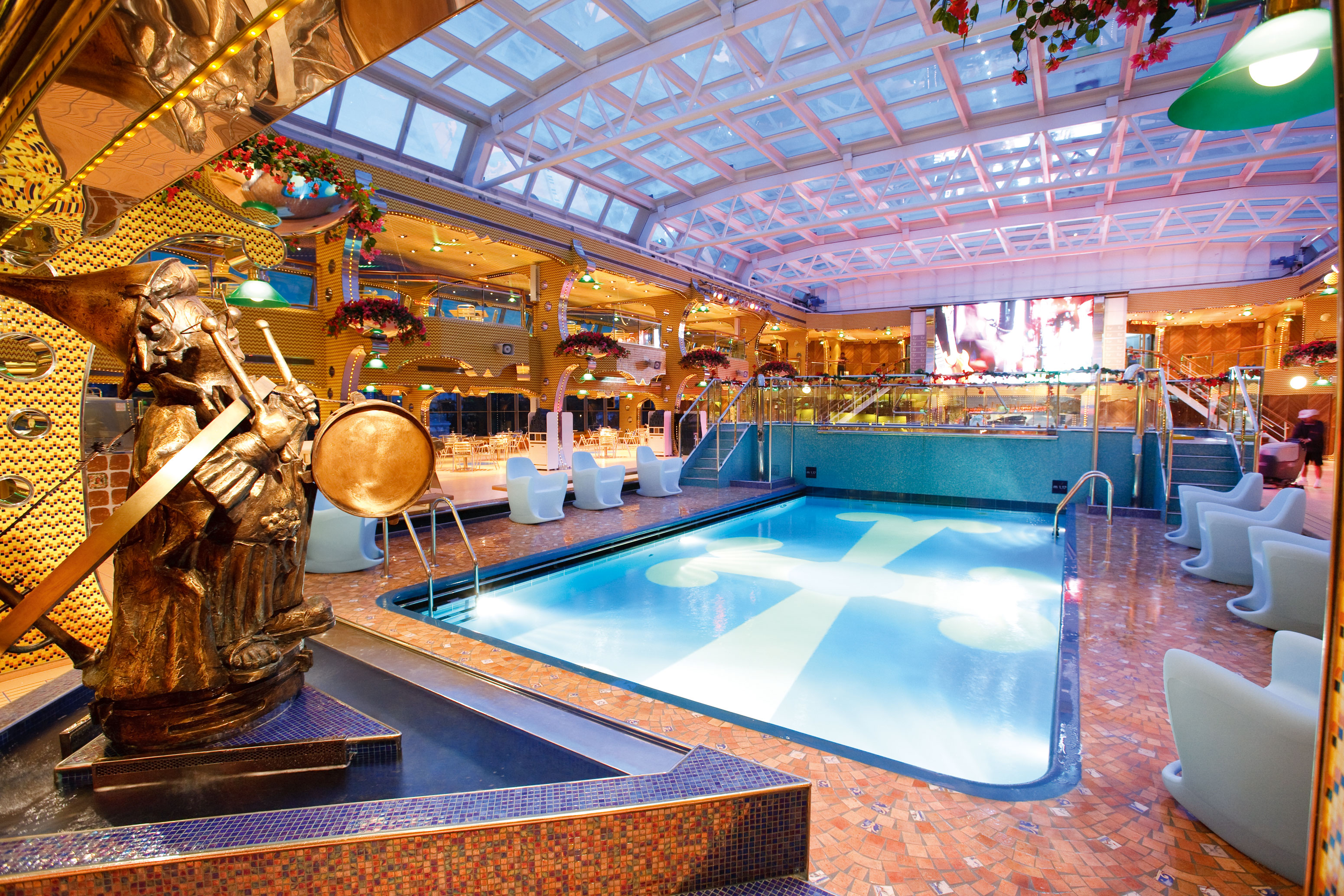 The pool with retractable roof