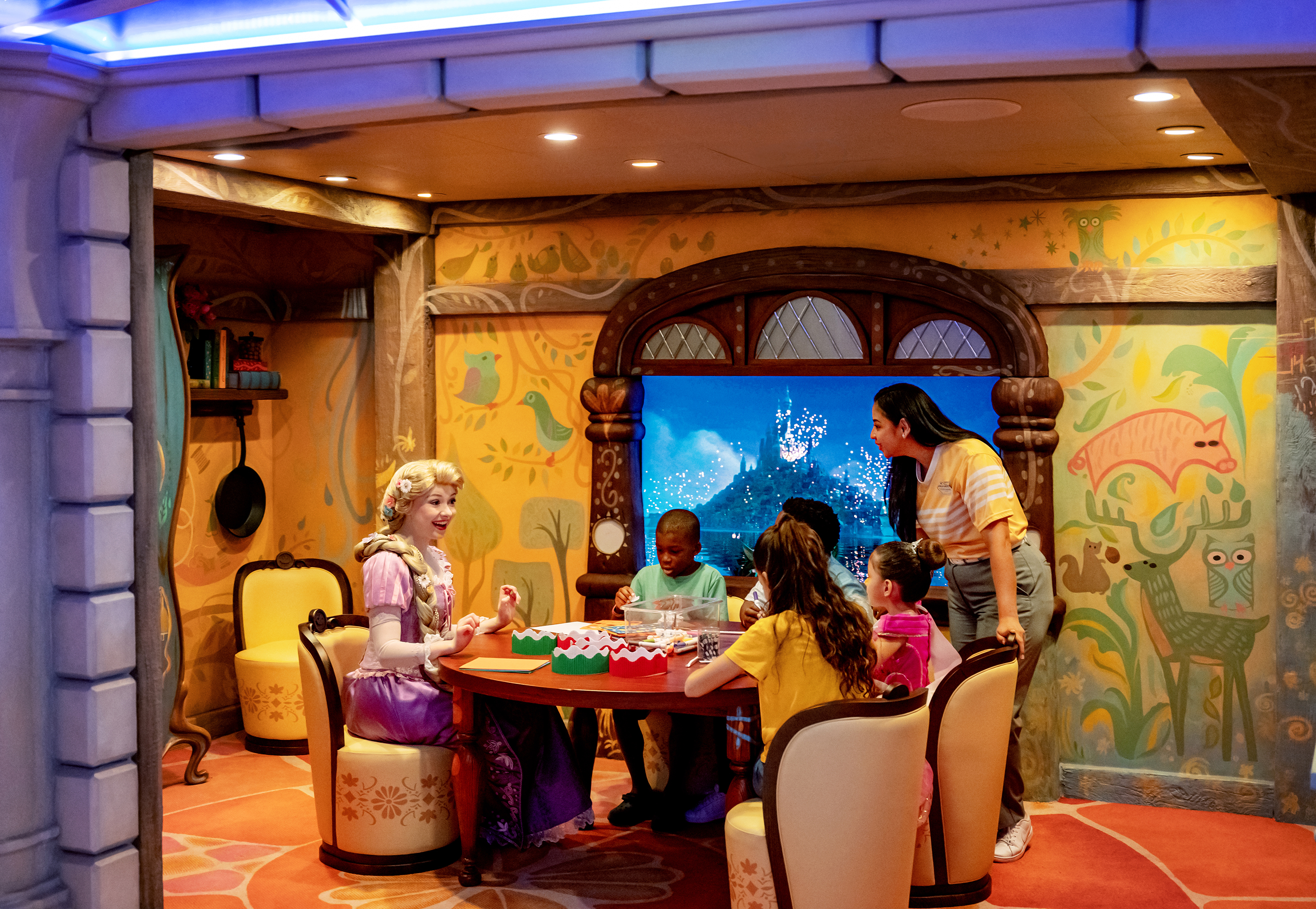Disney-themed kids' clubs are included