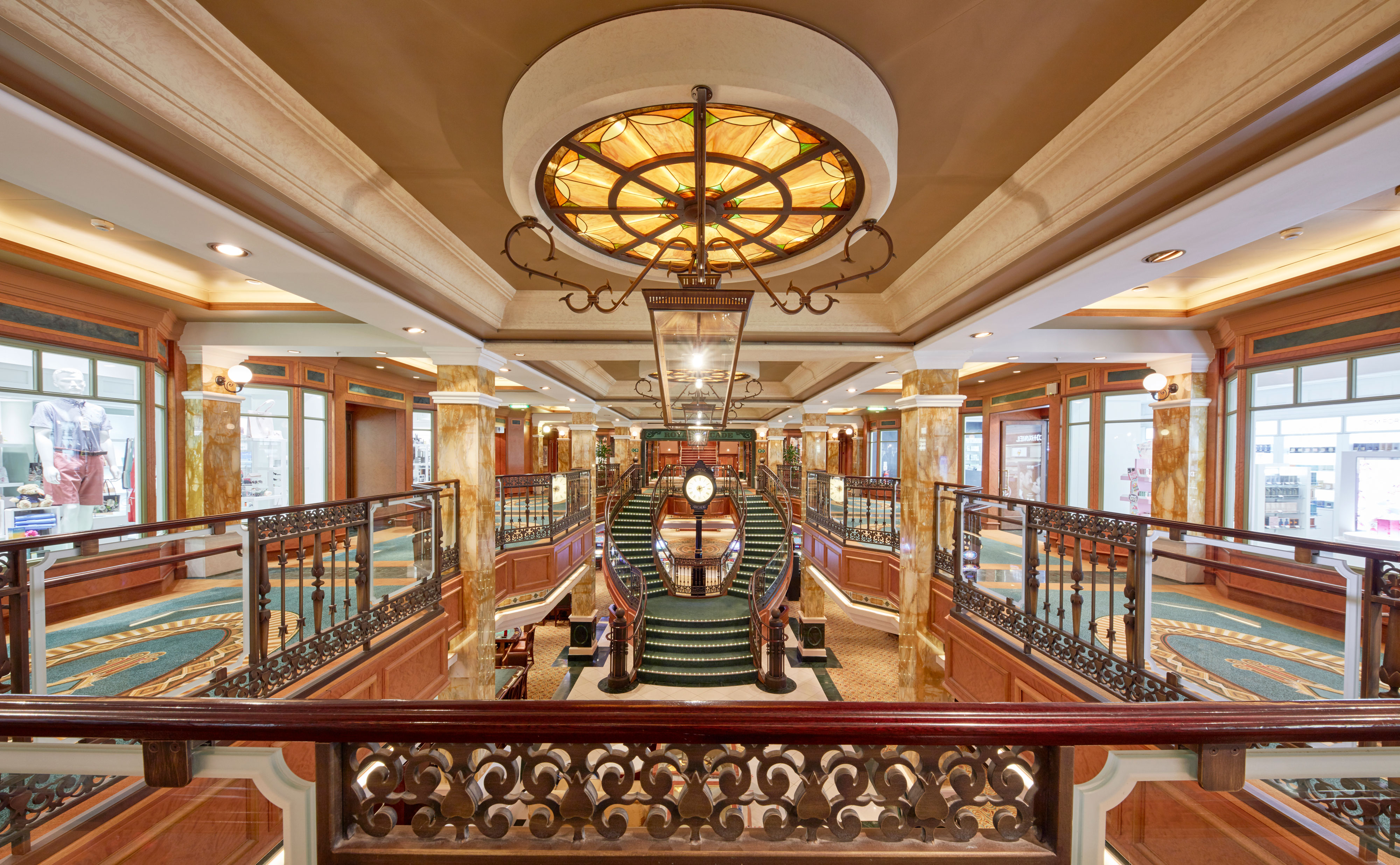 The boutiques in the Royal Arcade