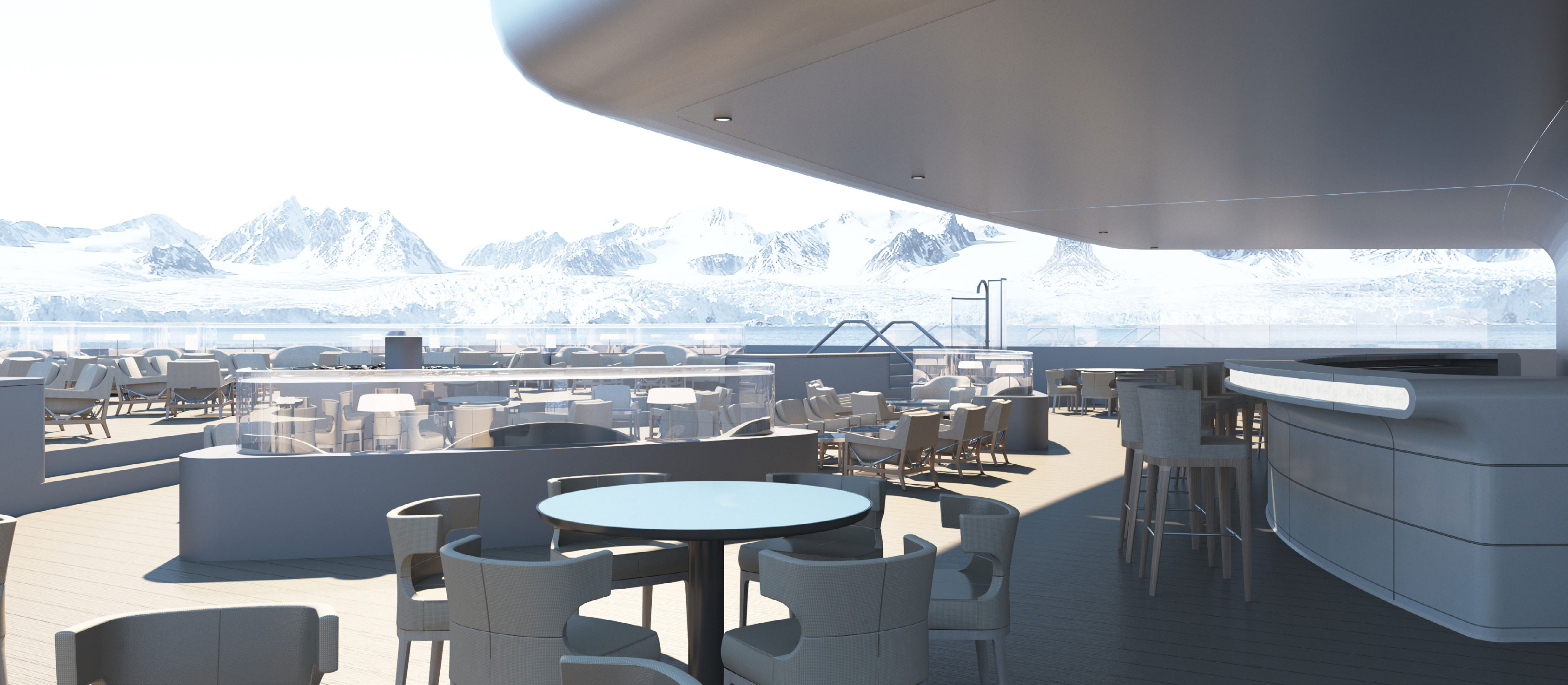 Outdoor dining at the Grill restaurant