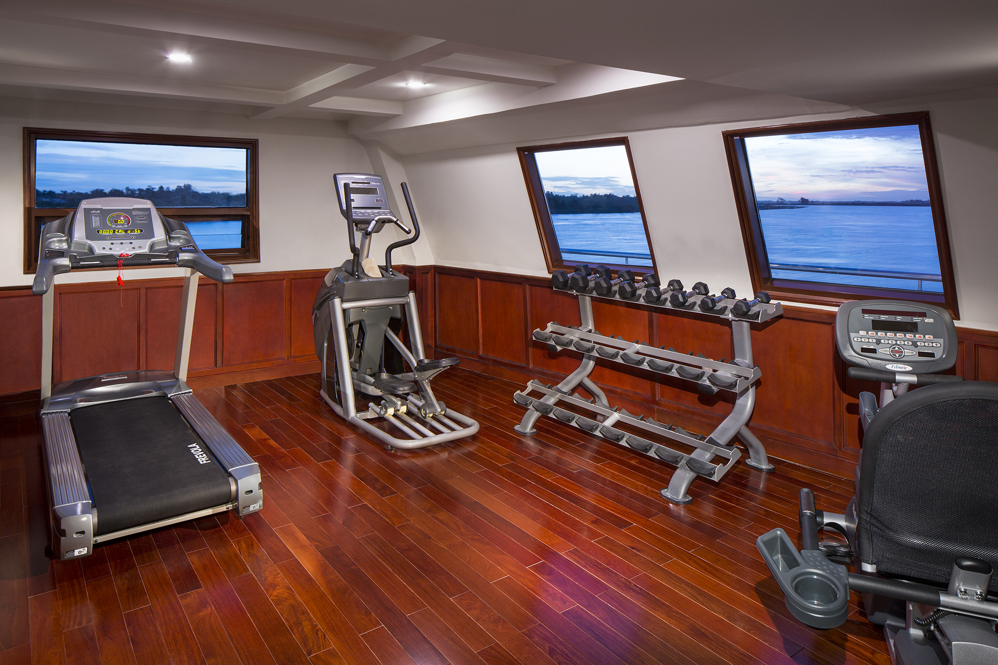 Exercise with sea views at the gym