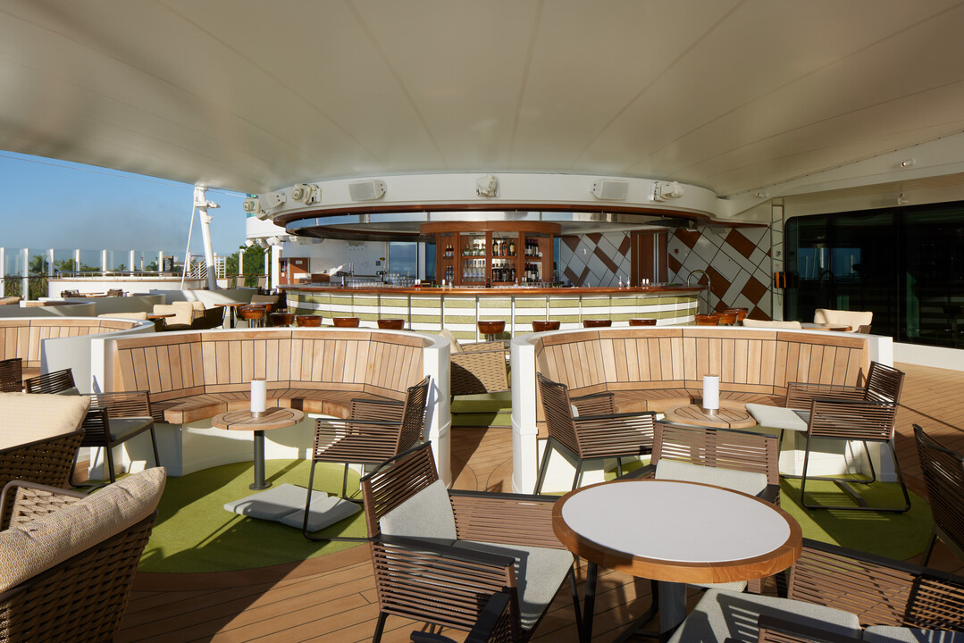 Sunset Bar on deck 8 is the ultimate place for sundowners