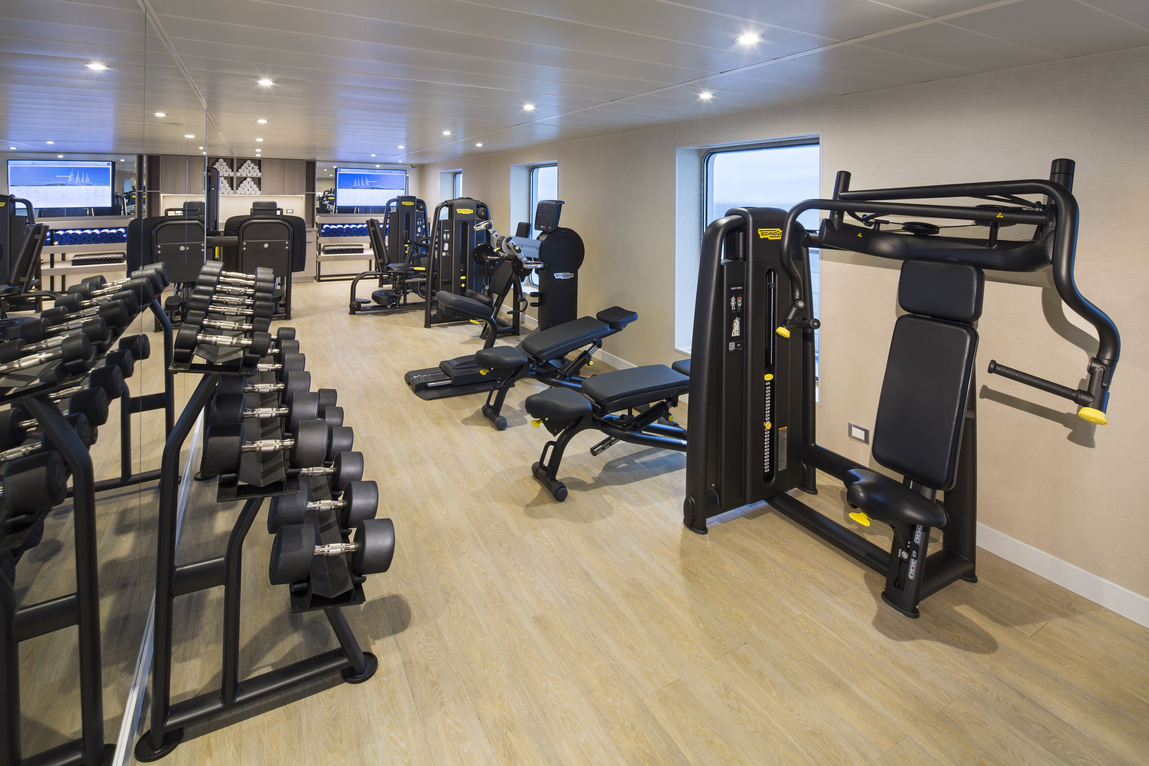 Exercise with sea views at the gym