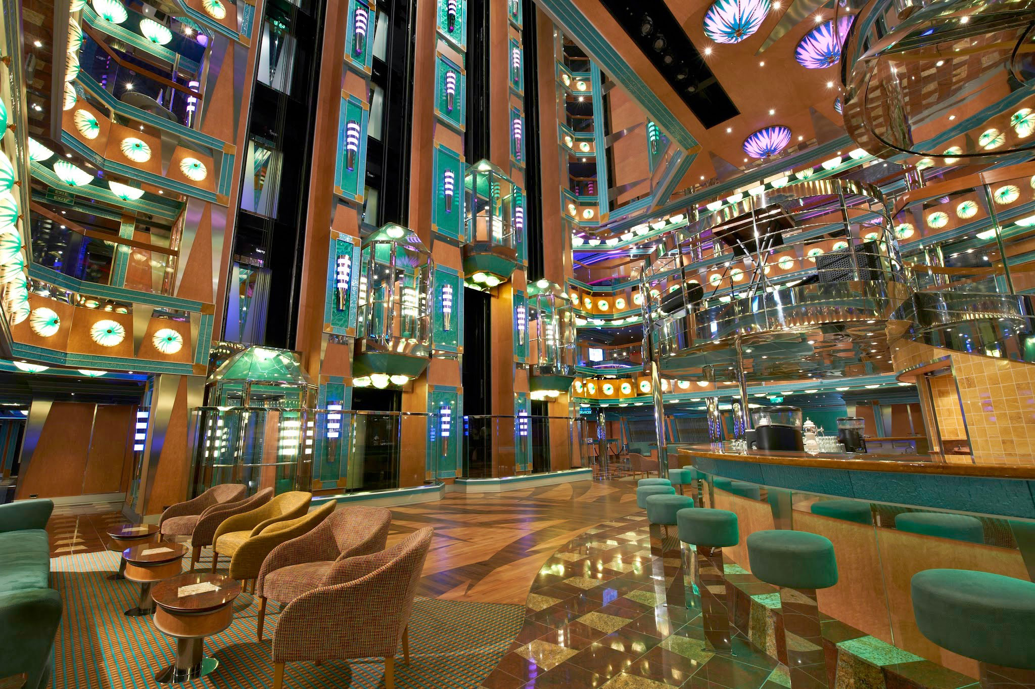 The atrium – the heart of the ship