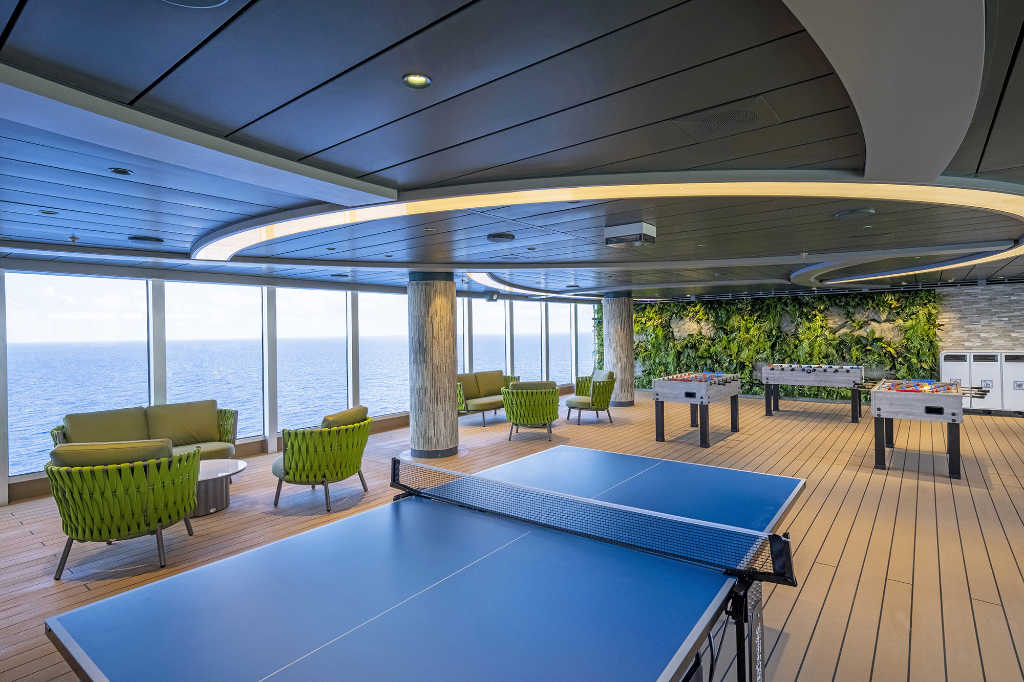 There are table tennis on board