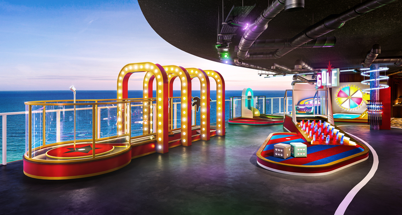 Challenge your party in mini golf