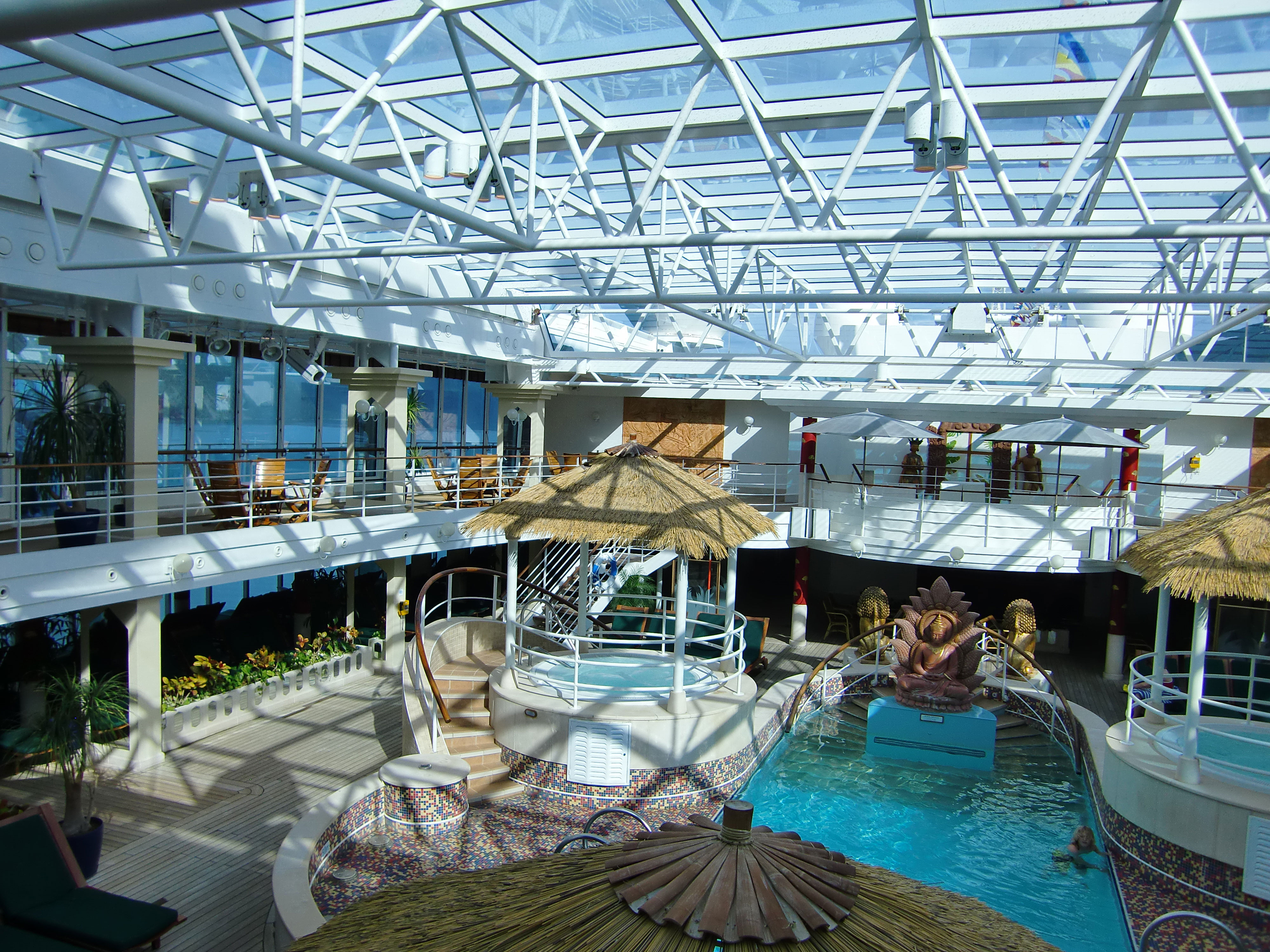 The pool with retractable roof